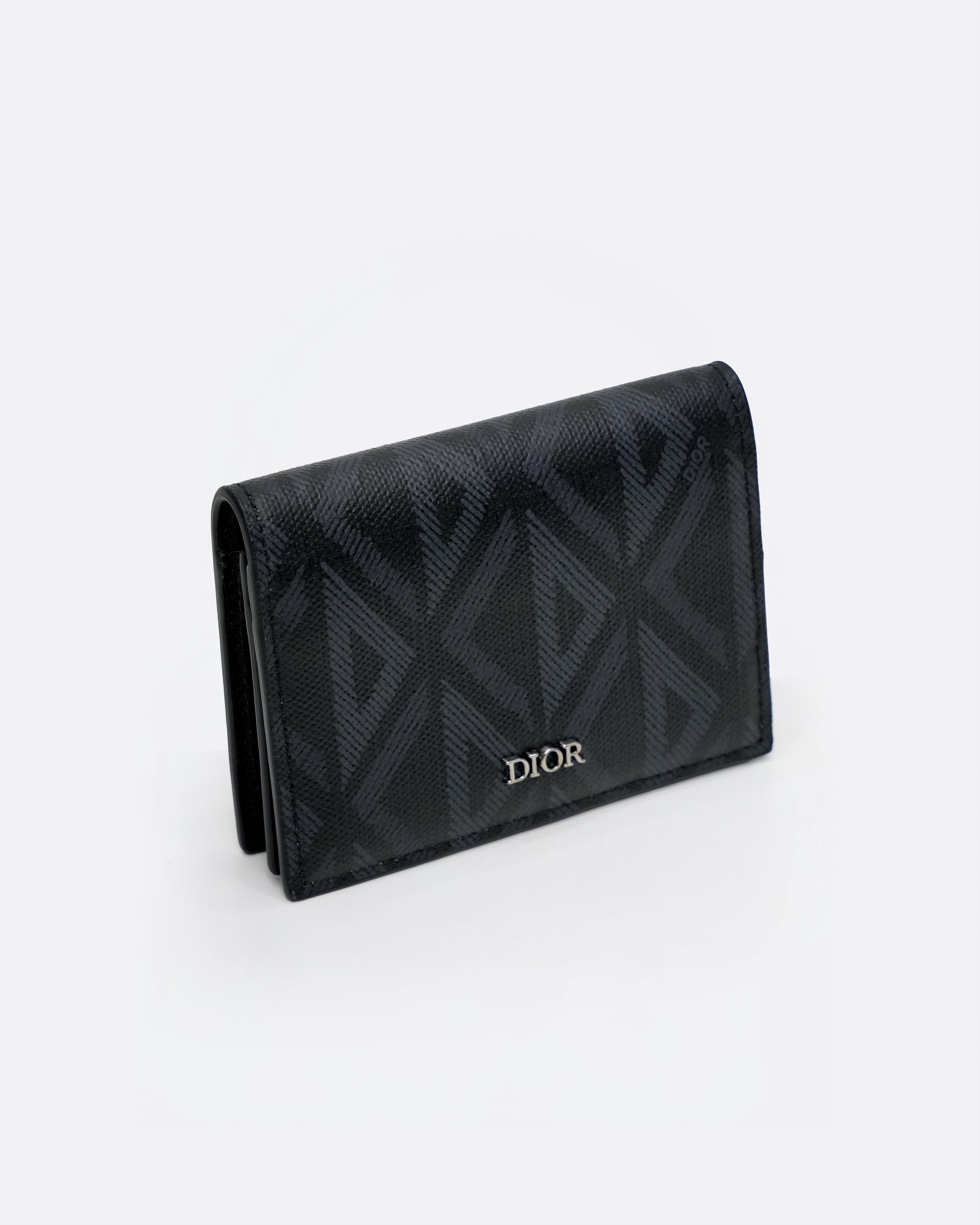 DIOR CD DIAMOND CARD CASE BLACK - IDWX