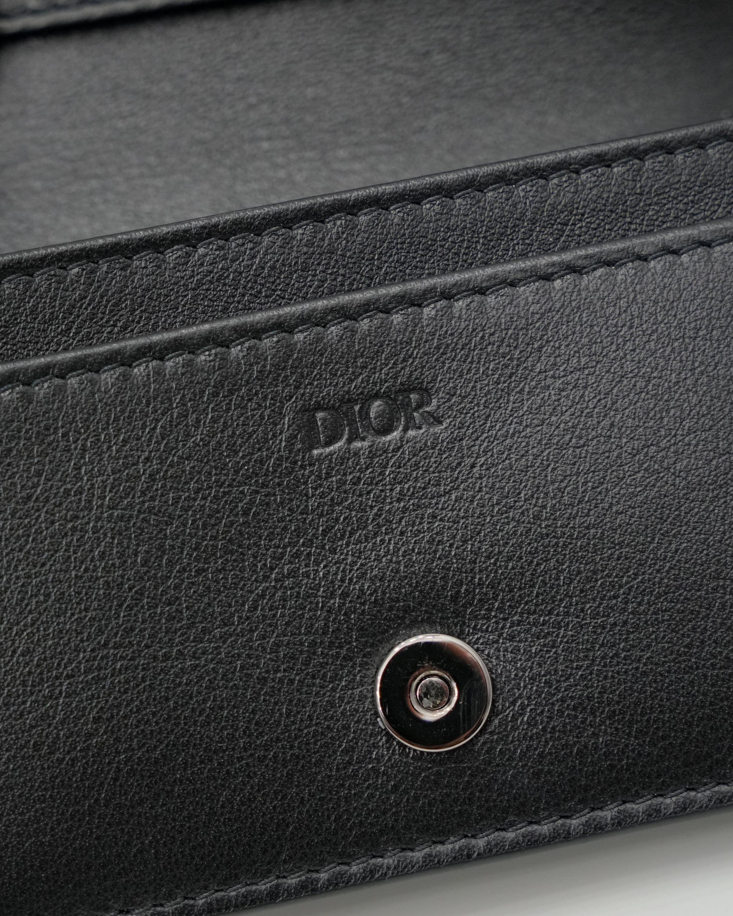 DIOR CD DIAMOND CARD CASE BLACK - IDWX
