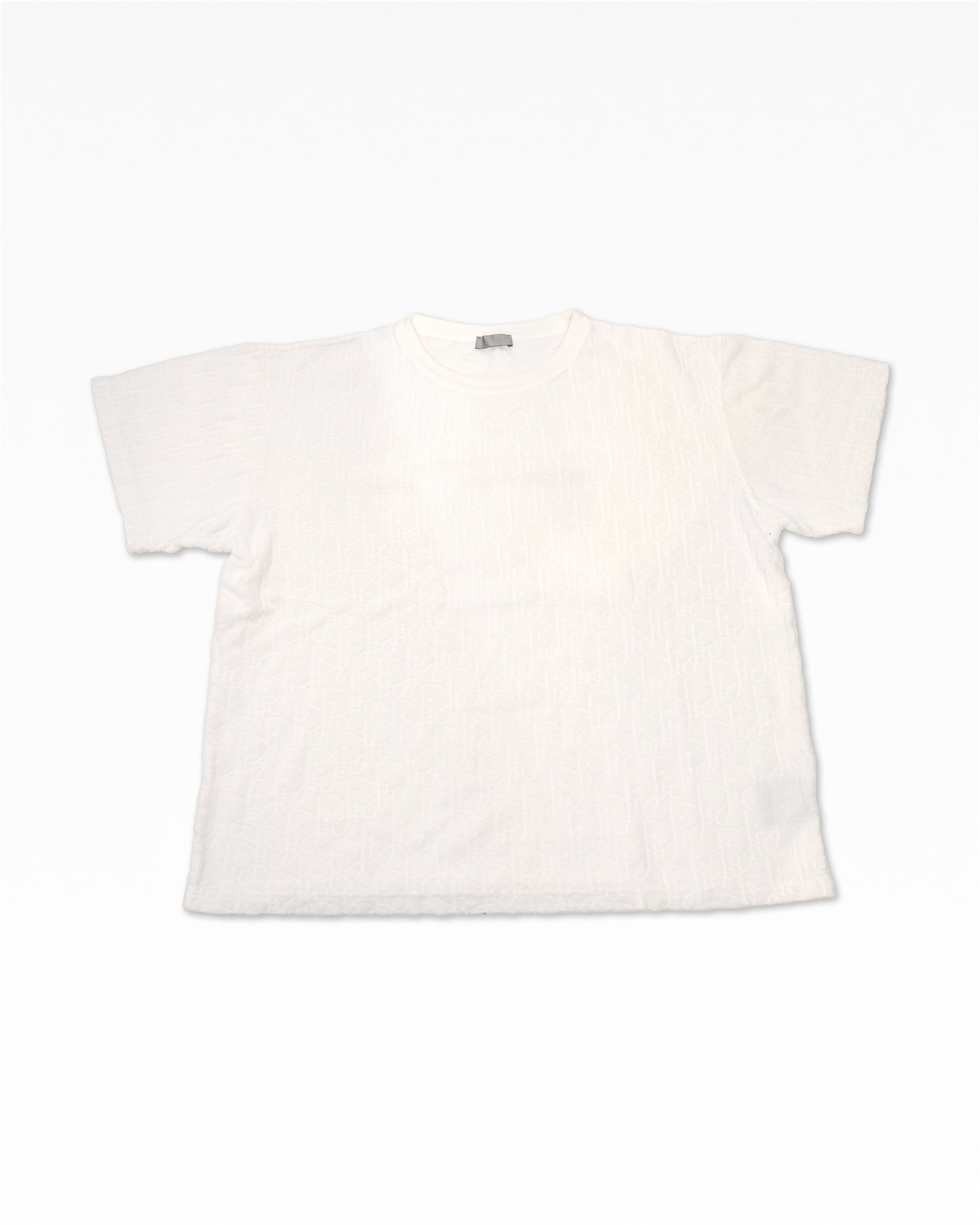 OBLIQUE COTTON T-SHIRT XL WHITE