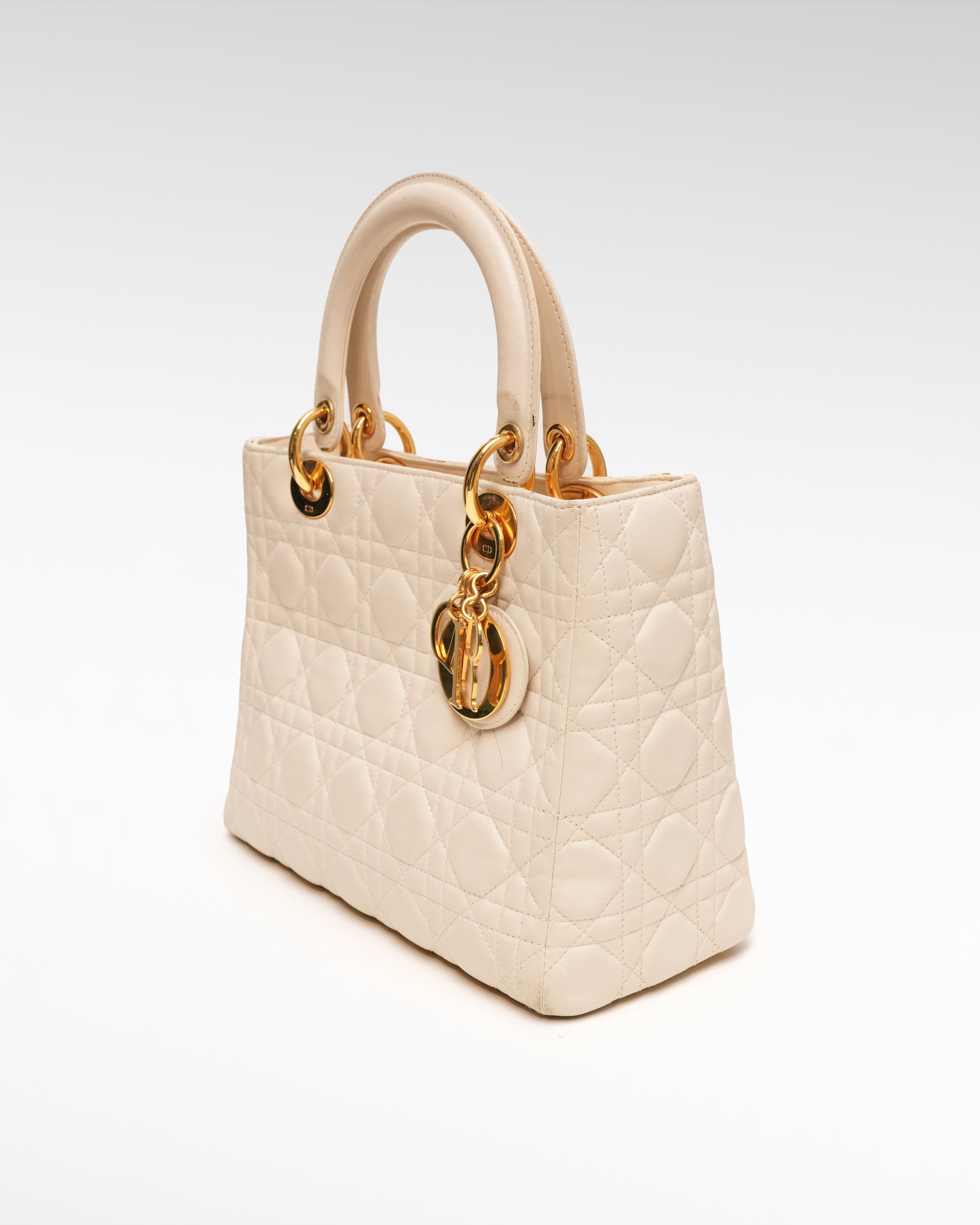 LADY MEDIUM OFF-WHITE GOLD HARDWARE