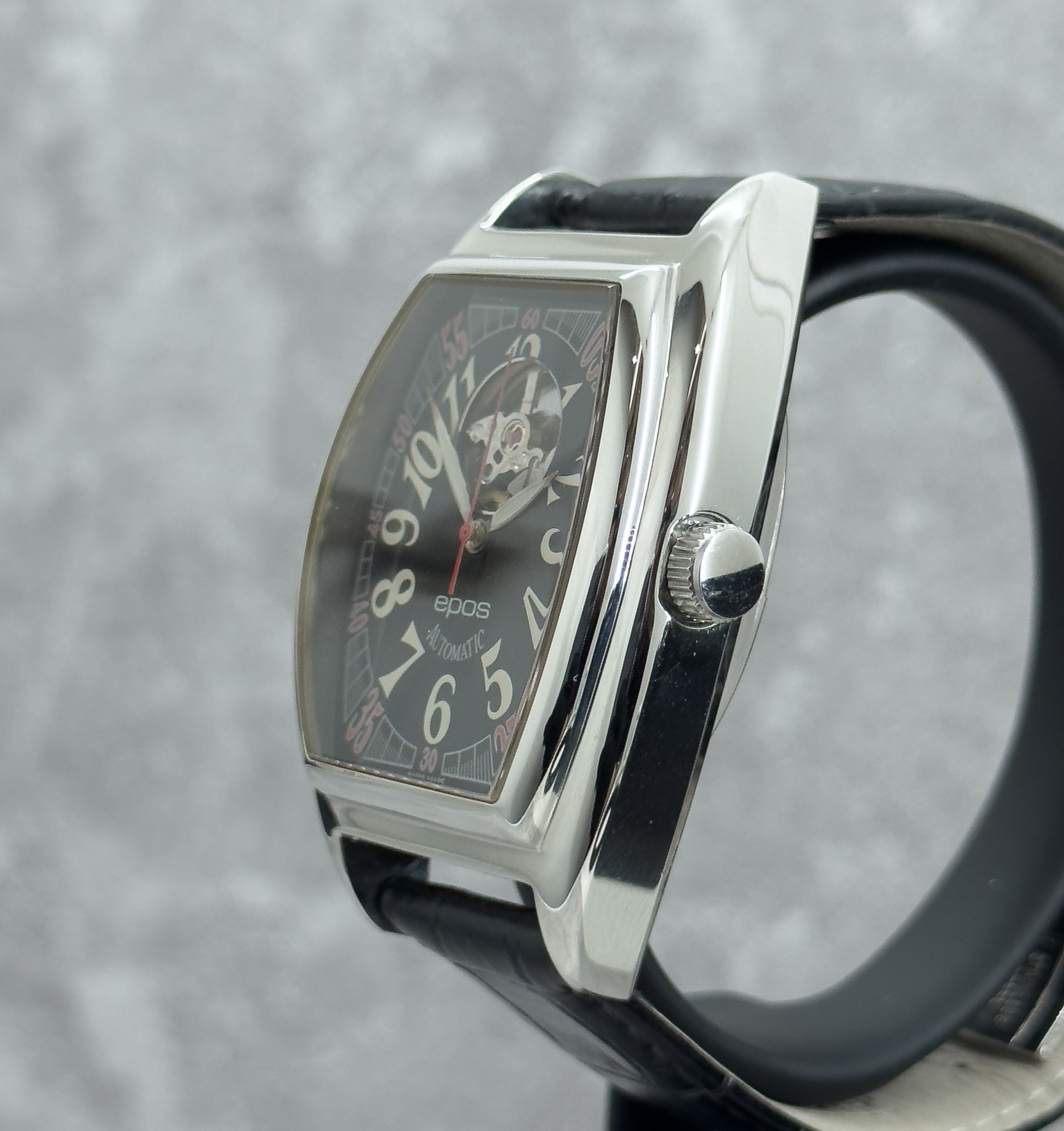 ELEGANCE 3332 AUTOMATIC STEEL BLACK LEATHER STRAP (2012)