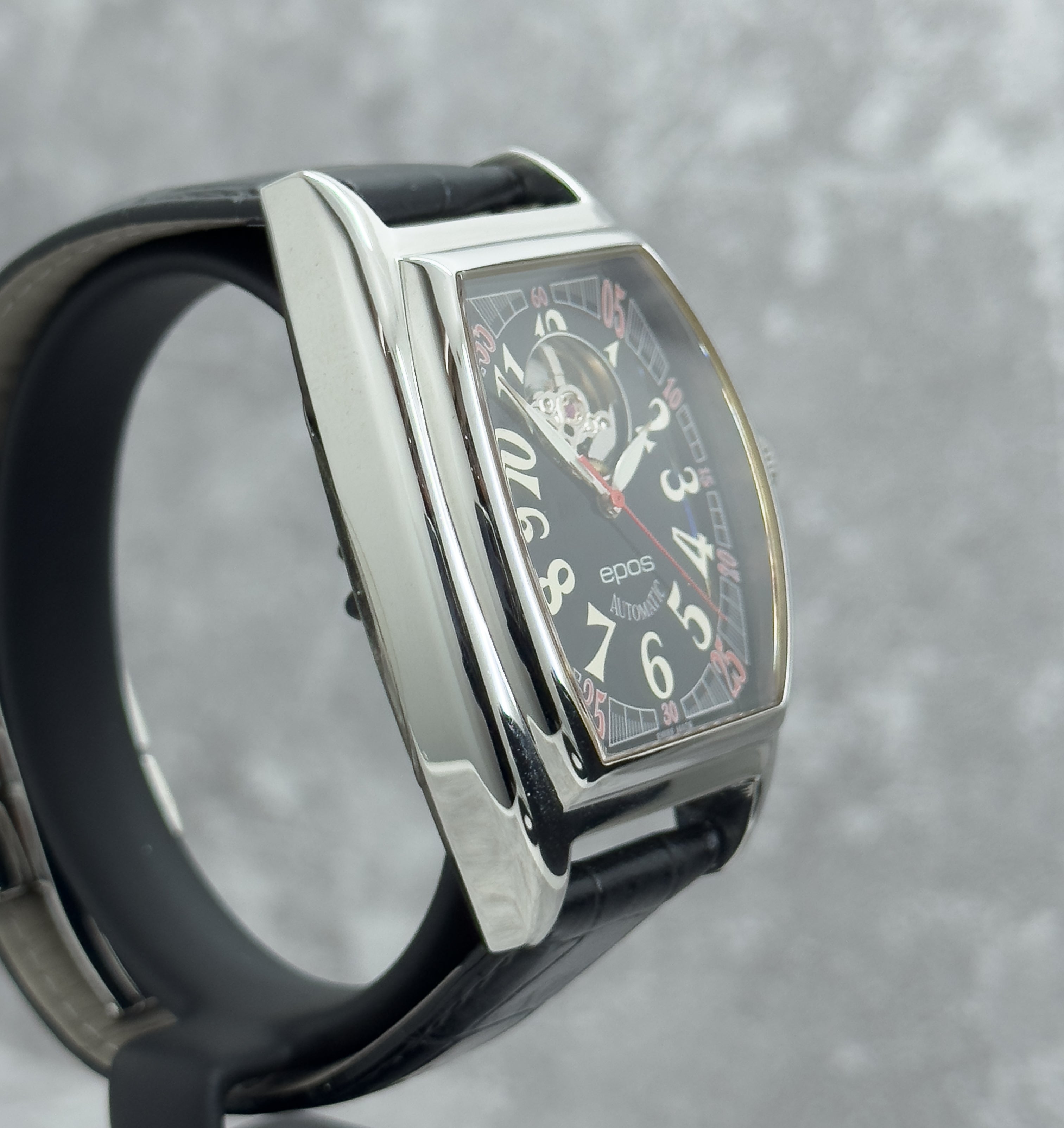 ELEGANCE 3332 AUTOMATIC STEEL BLACK LEATHER STRAP (2012)