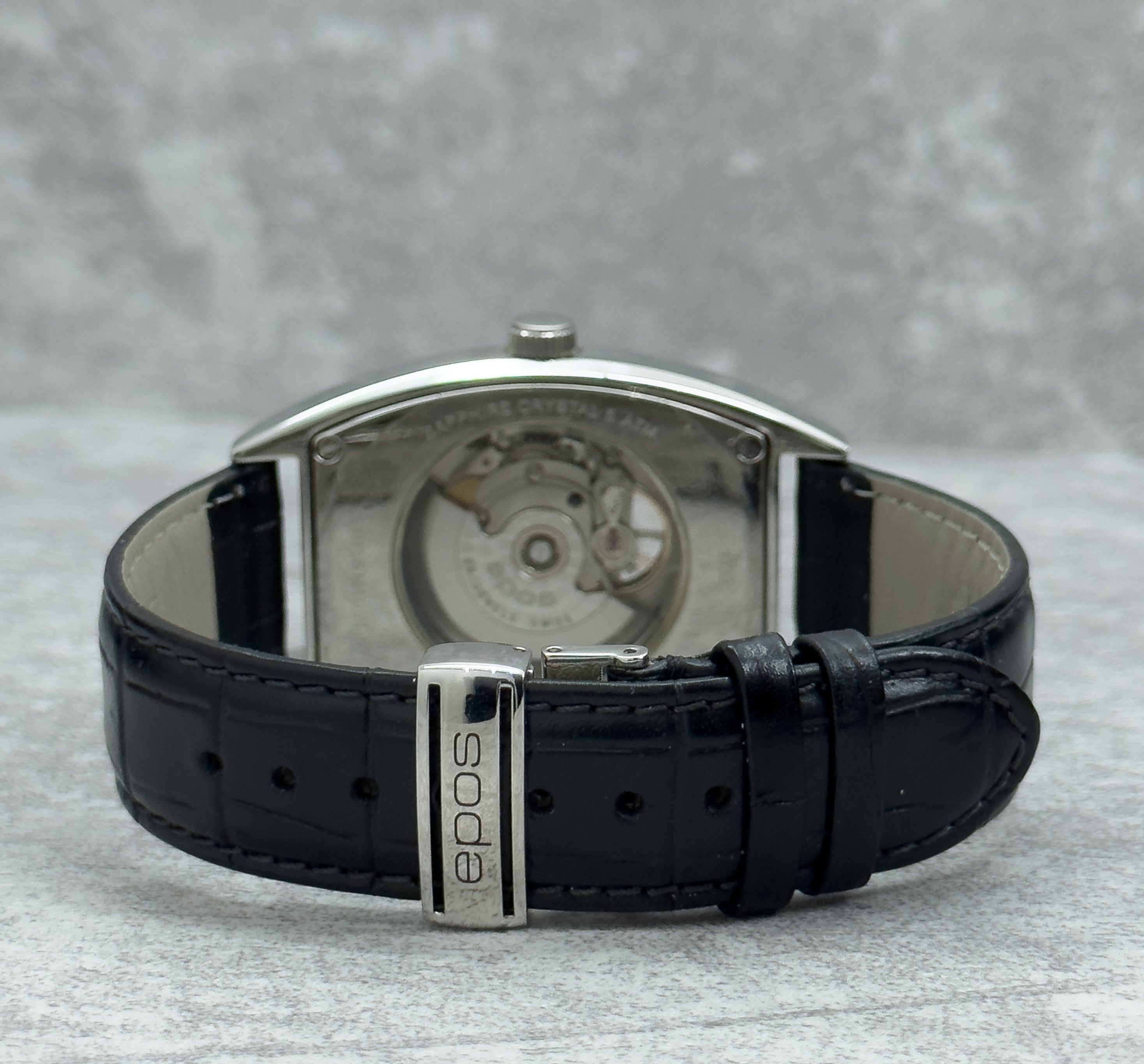 ELEGANCE 3332 AUTOMATIC STEEL BLACK LEATHER STRAP (2012)