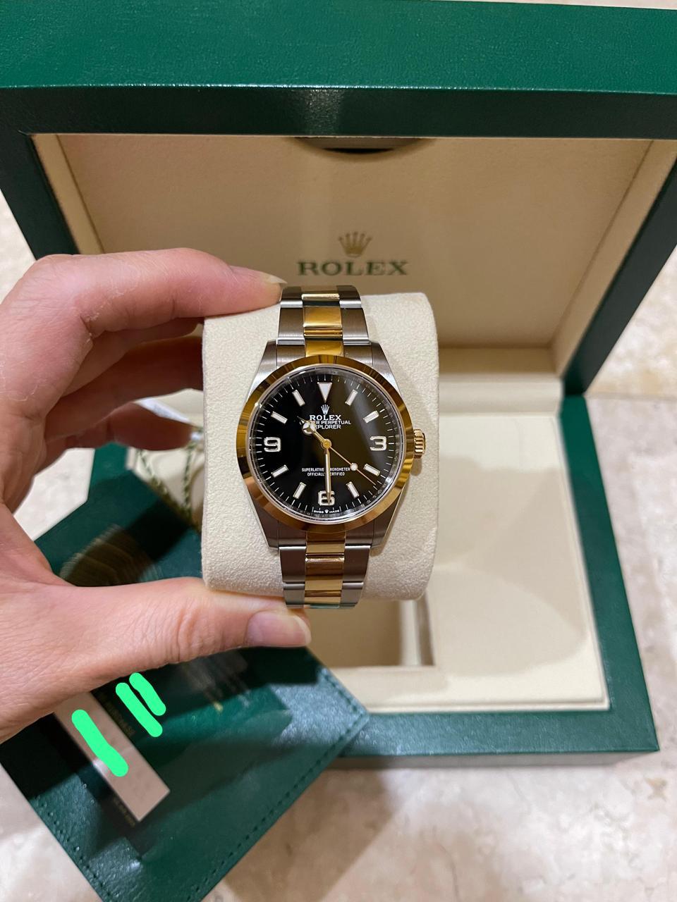 EXPLORER 36MM TWOTONE YELLOWGOLD BLACK DIAL (2022)