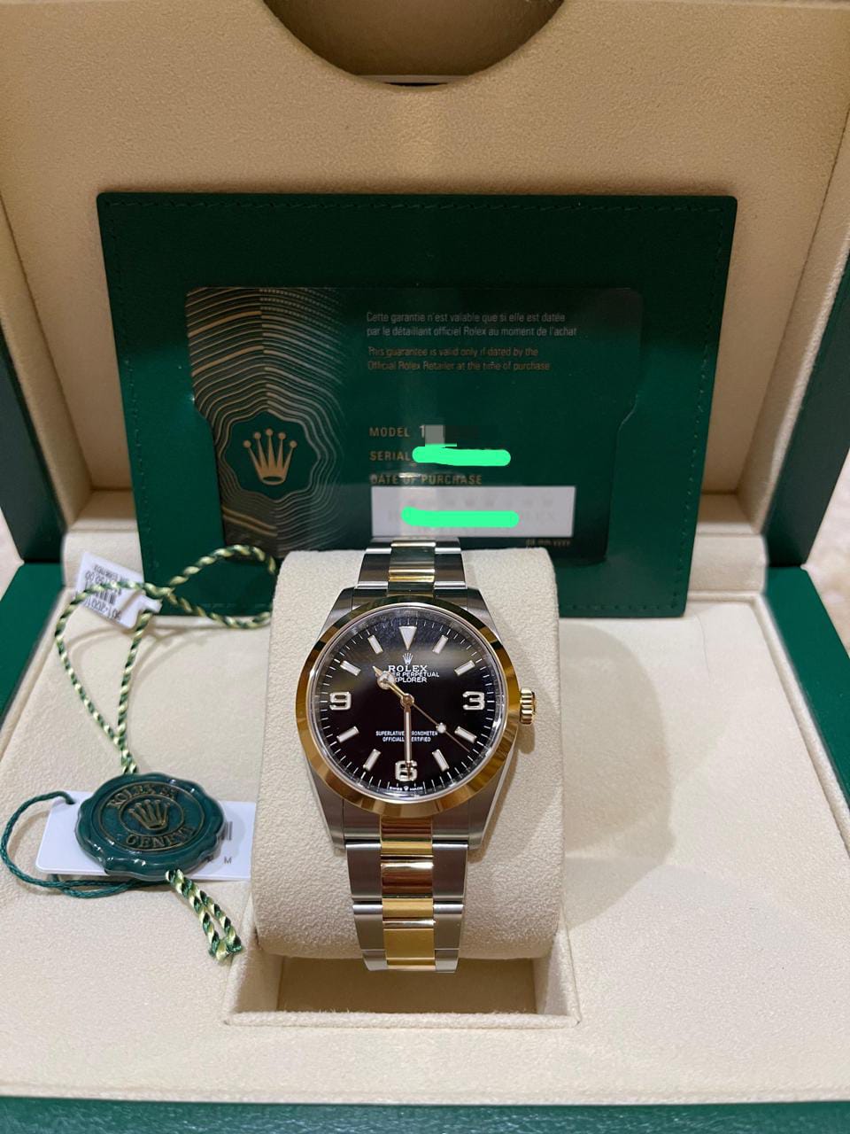 EXPLORER 36MM TWOTONE YELLOWGOLD BLACK DIAL (2022)