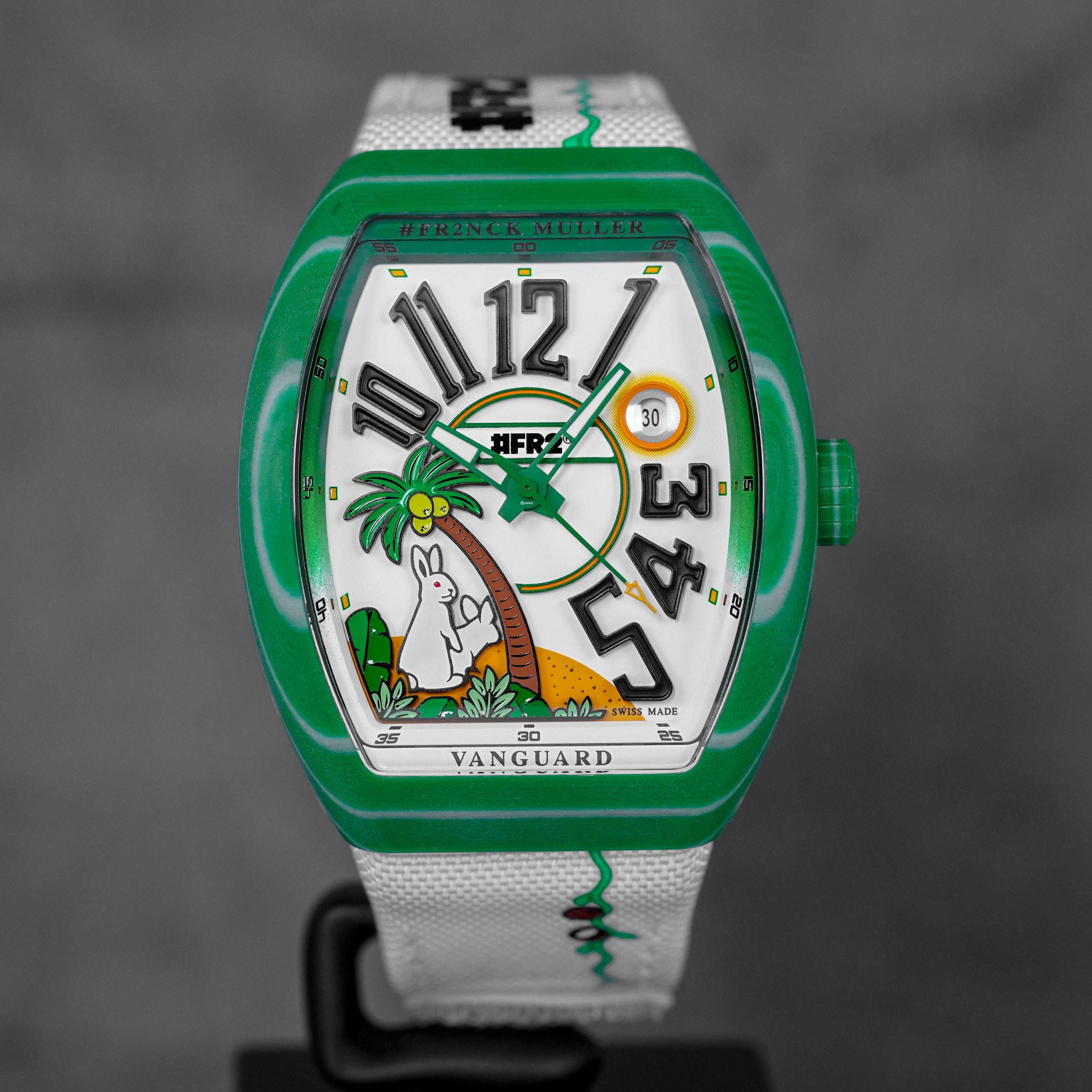 FRANCK MULLER VANGUARD BEACH FR2 GREEN FXXKING RABBITS LIMITED
