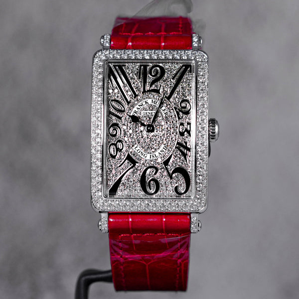 LONG ISLAND DIAMOND DIAL RED LEATHER STRAP (2023)