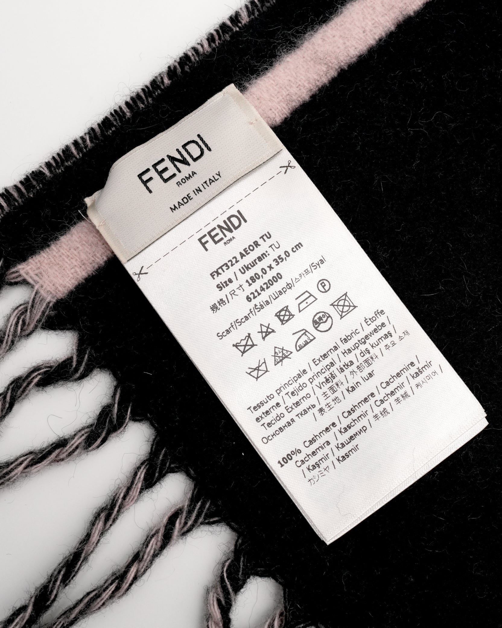 Fendi Logo Scarf Cashmere