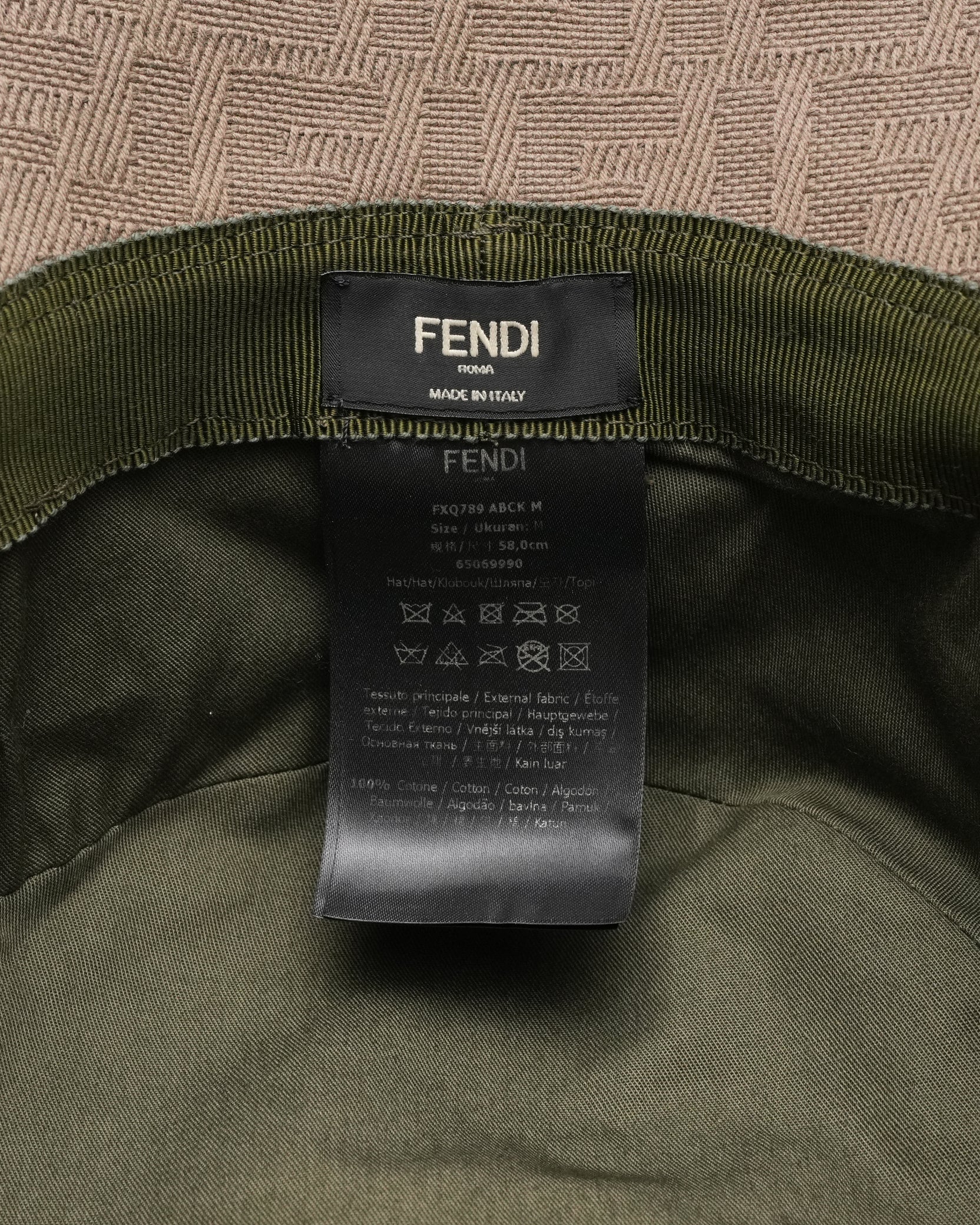 Fendi Zucca Bucket Hat Brown