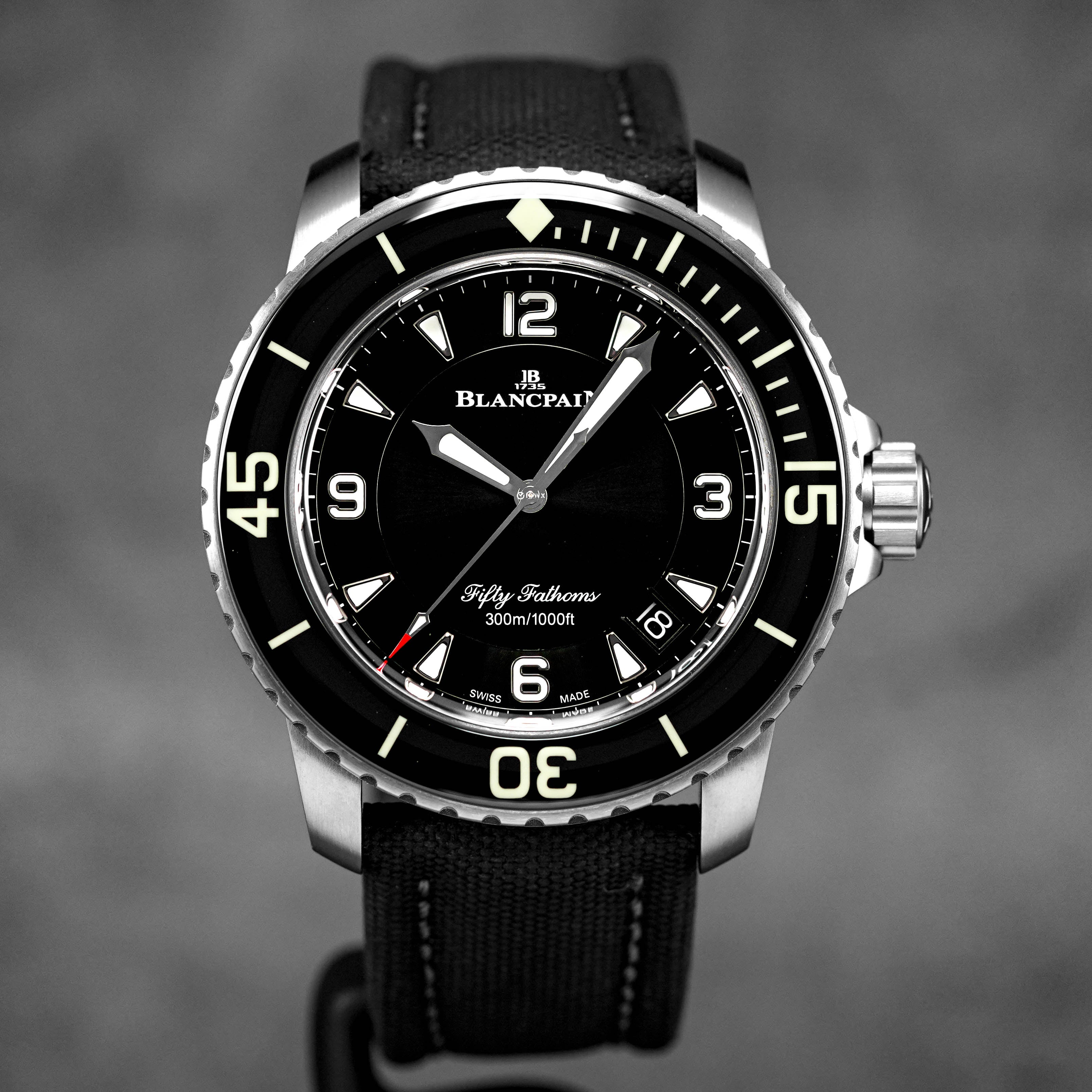 Harga Blancpain Fifty Fathoms Black Canvas Terbaru