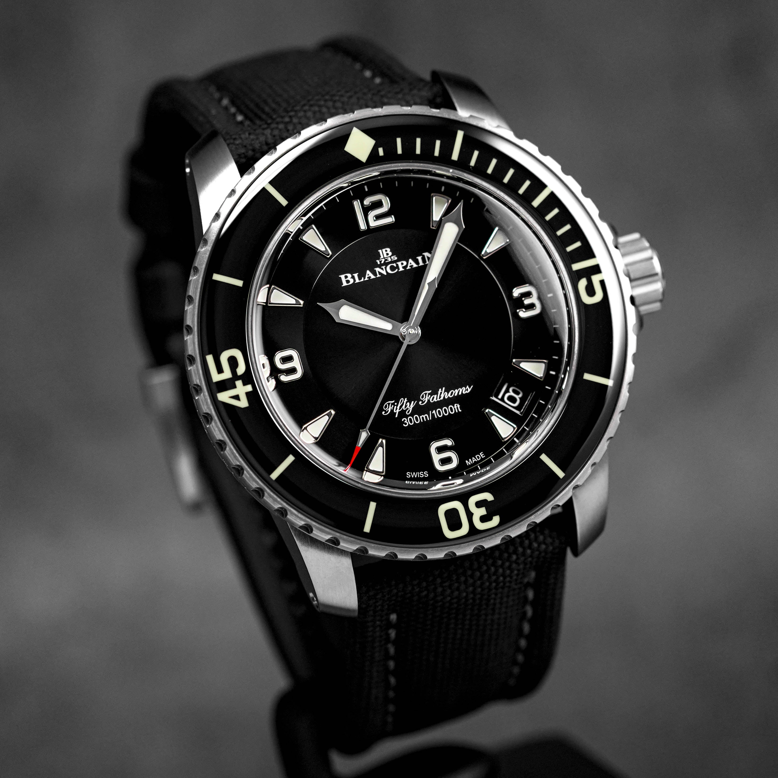 Harga Blancpain Fifty Fathoms Black Canvas Terbaru