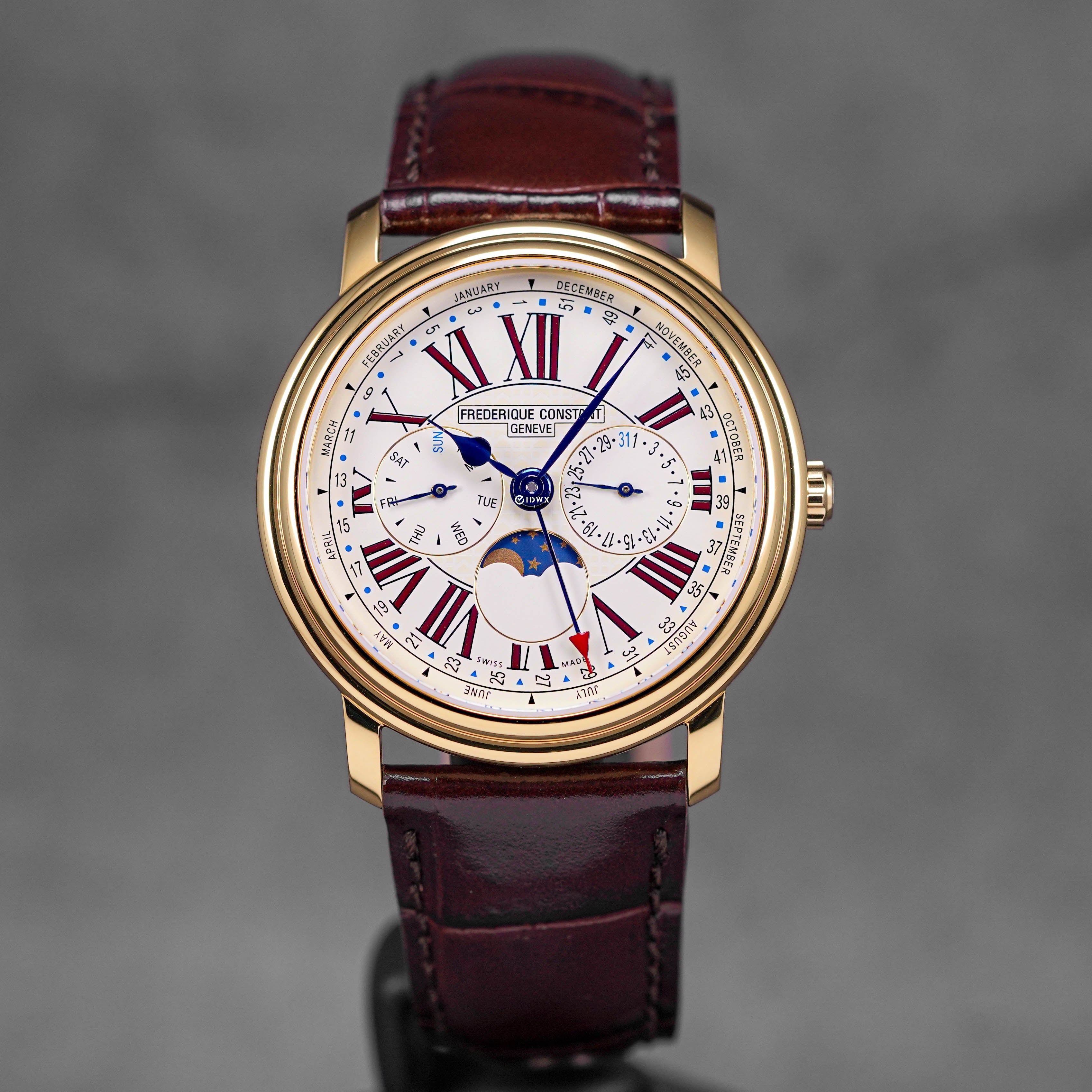 CLASSICS BUSINESS TIMER MOONPHASE YELLOWGOLD-PLATED STEEL WHITE DIAL (2025)
