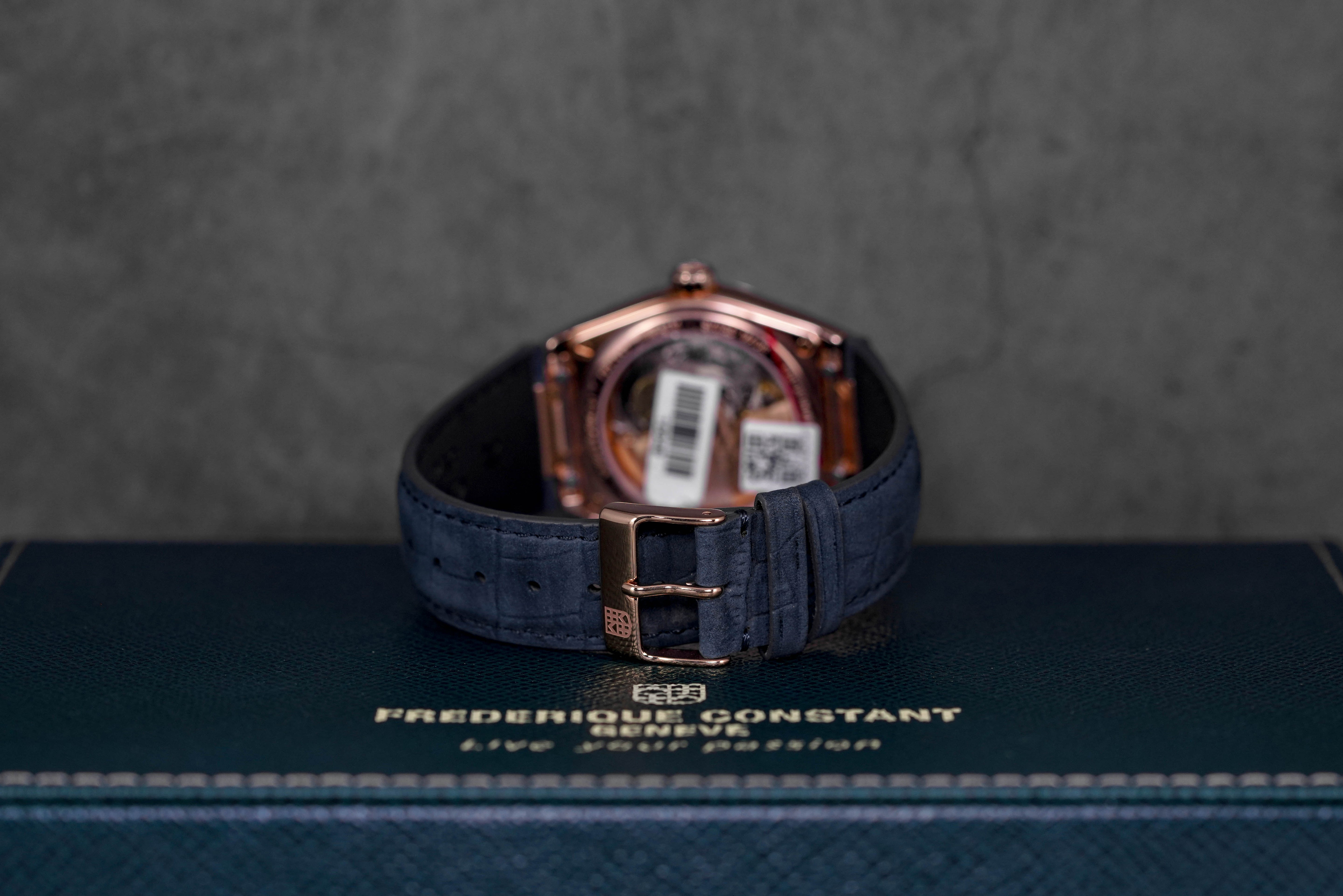 HIGHLIFE 39MM COSC TWOTONE ROSEGOLD-PLATED STEEL BLUE DIAL LEATHER STRAP (2025)
