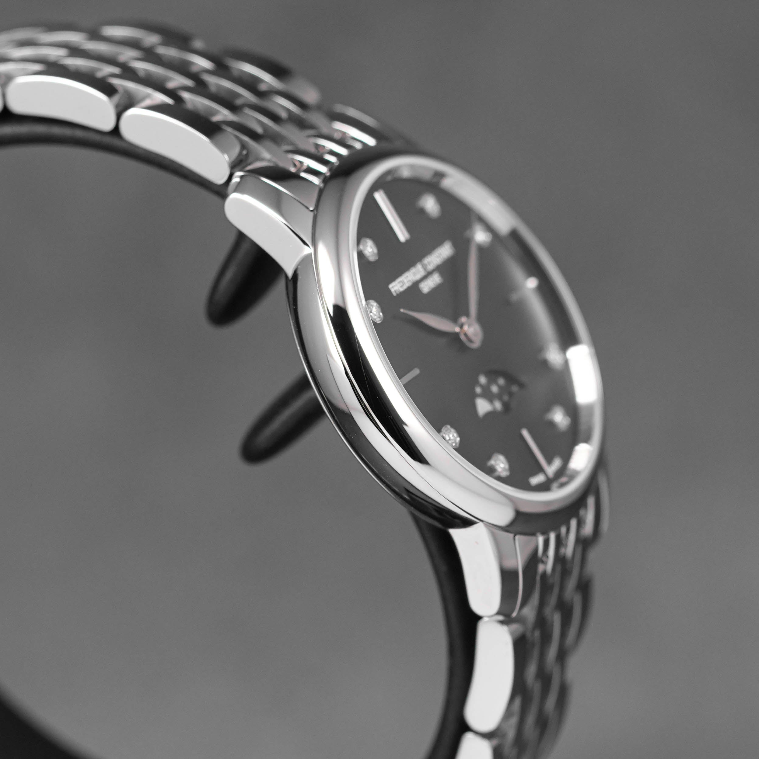 SLIMLINE MOONPHASE BLACK MOP DIAMOND DIAL (2025)