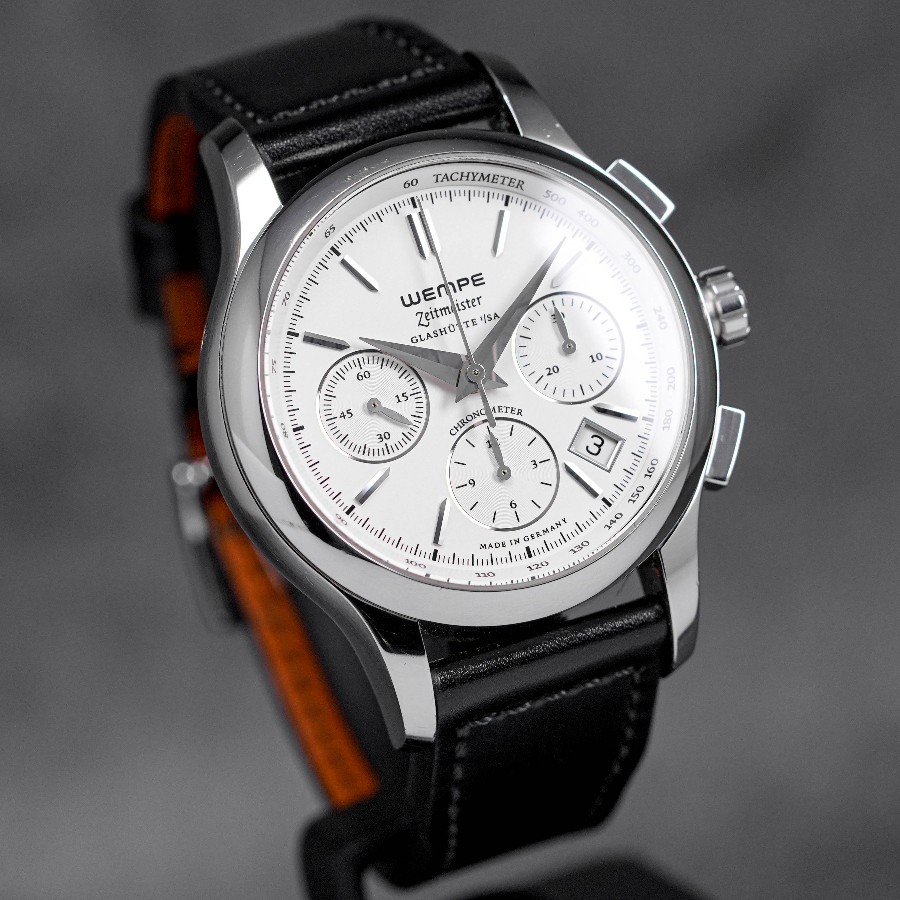 ZEITMEISTER GLASHUTTE CLASSIC CHRONOGRAPH WHITE DIAL (2013)