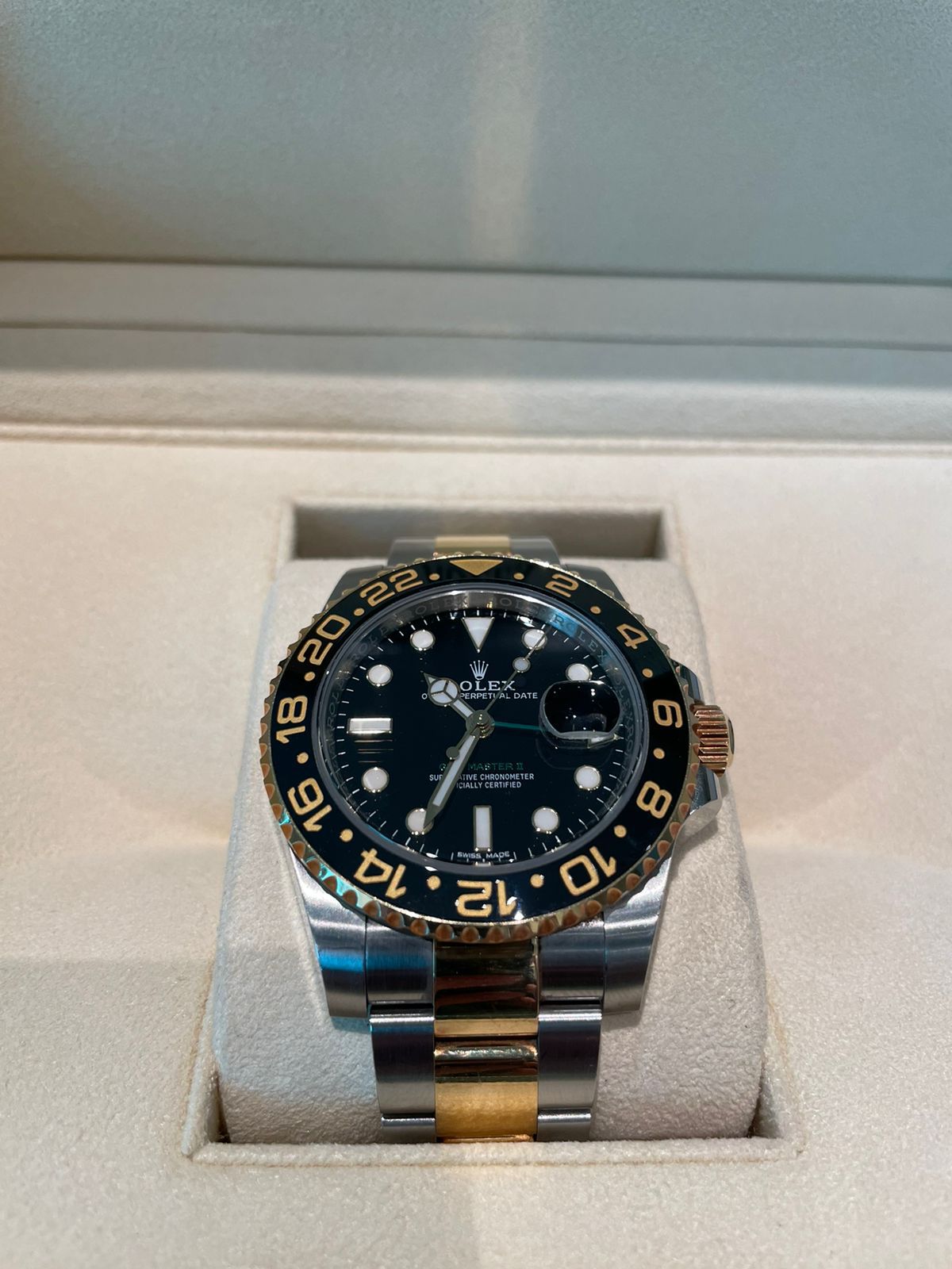 ROLEX GMT MASTER-II TWOTONE YELLOWGOLD BLACK DIAL (2017) IDWX
