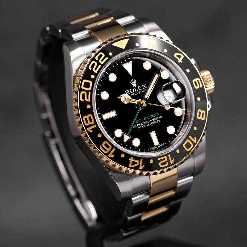 GMT MASTER-II TWOTONE YELLOWGOLD BLACK DIAL (2010)