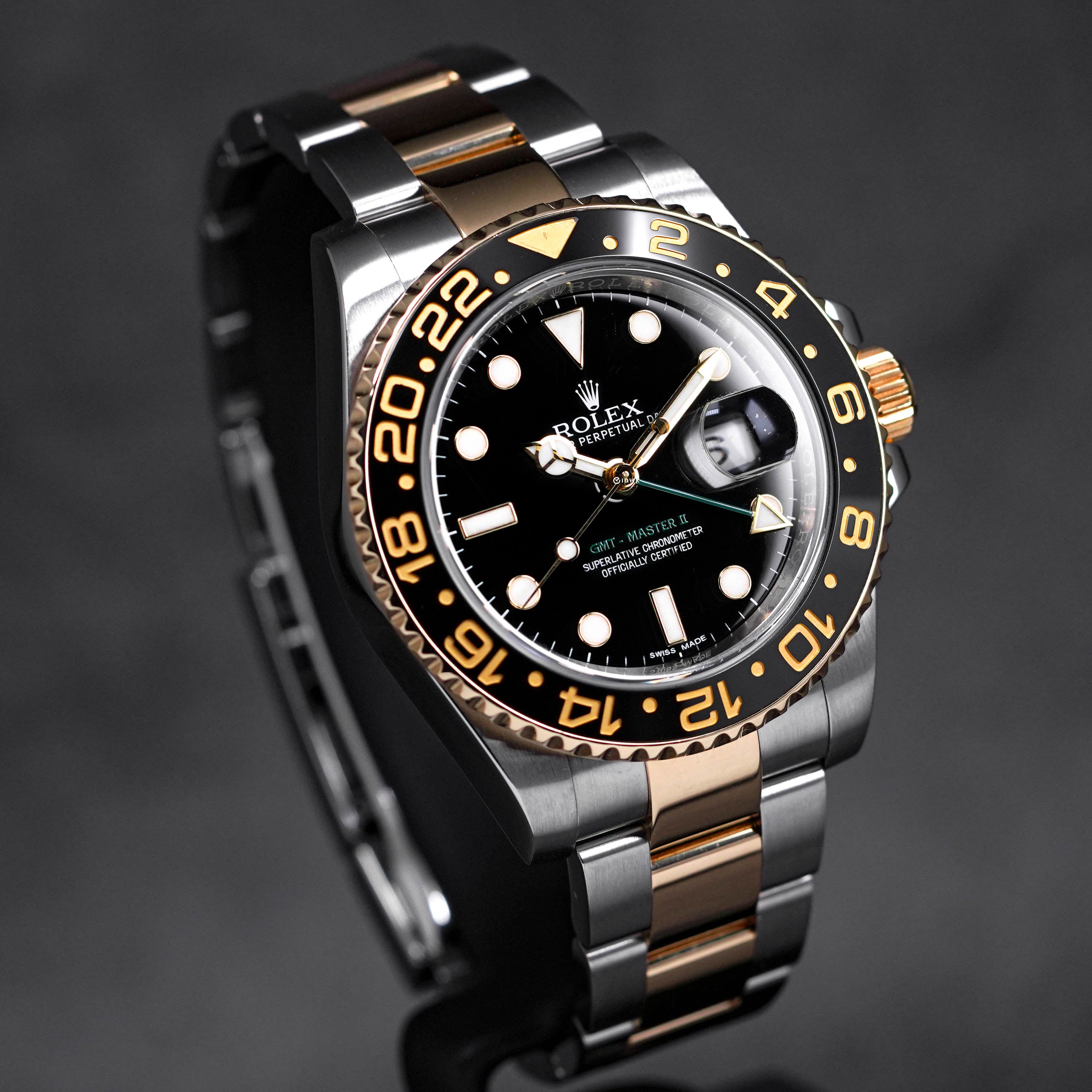 GMT MASTER-II TWOTONE YELLOWGOLD BLACK DIAL (2015)