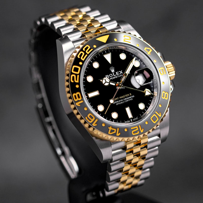 GMT MASTER-II TWOTONE YELLOWGOLD 'GUINNESS' BLACK DIAL (2023)