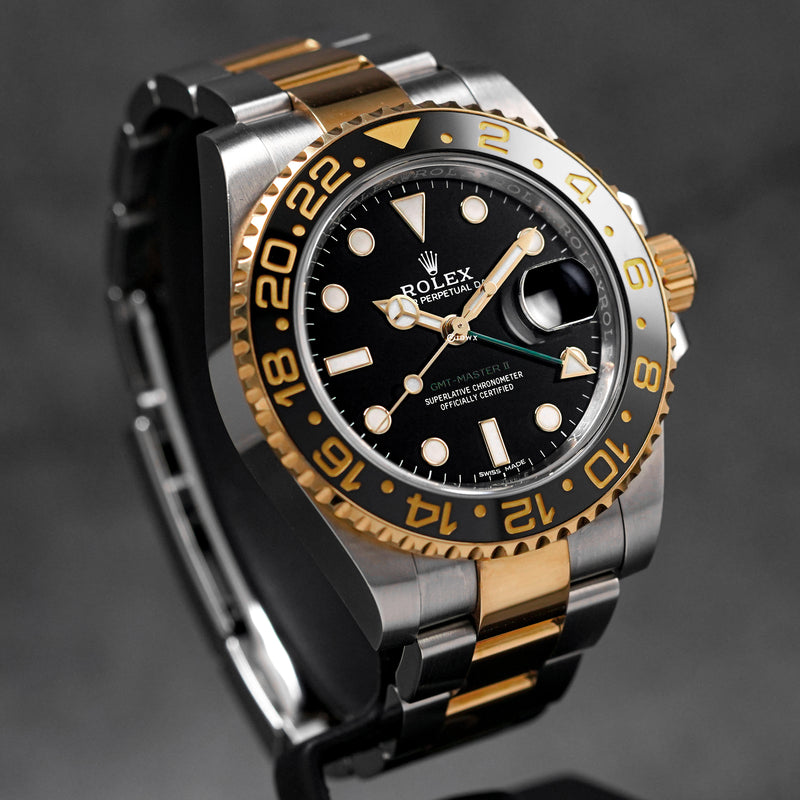 GMT MASTER-II TWOTONE YELLOWGOLD BLACK DIAL (2018)