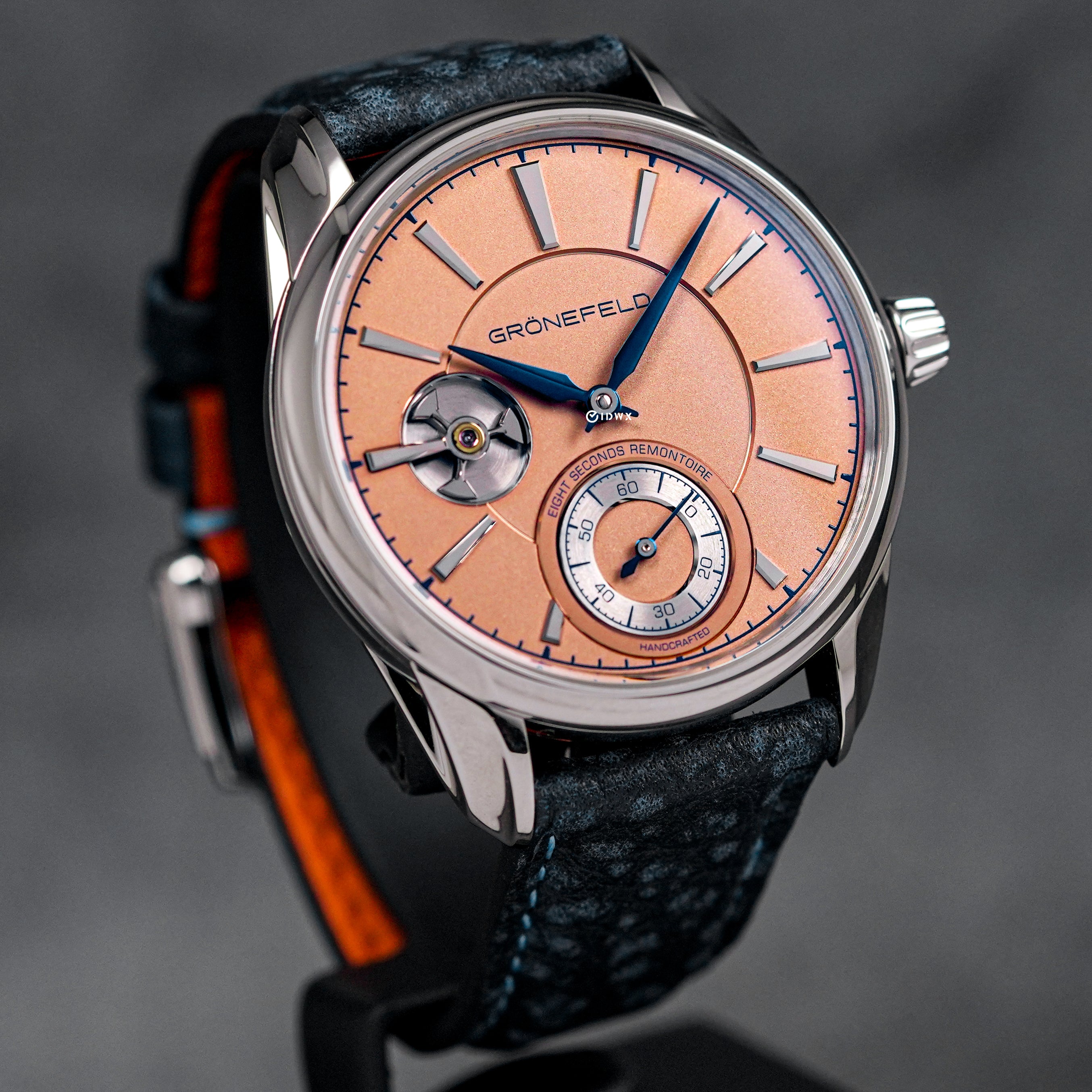 1941 REMONTOIRE CONSTANT FORCE WHITEGOLD SALMON DIAL (UNDATED)