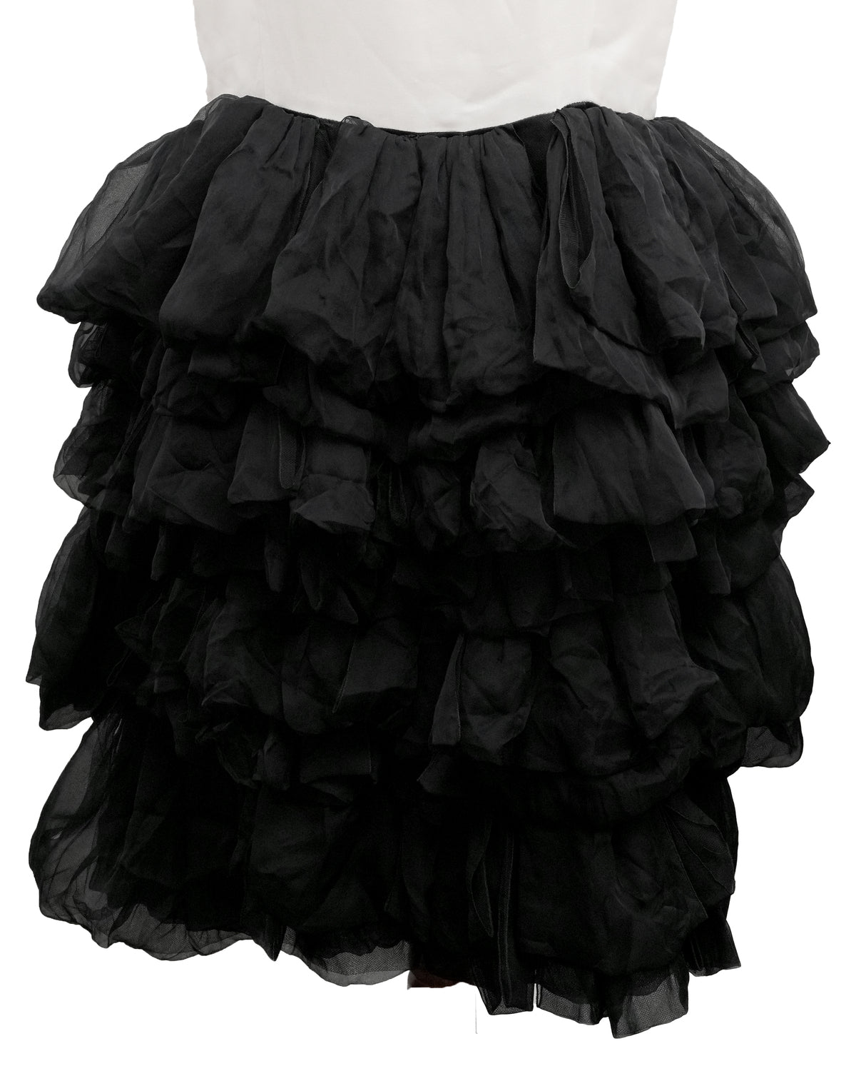 WHITE X BLACK RUFFLE DRESS