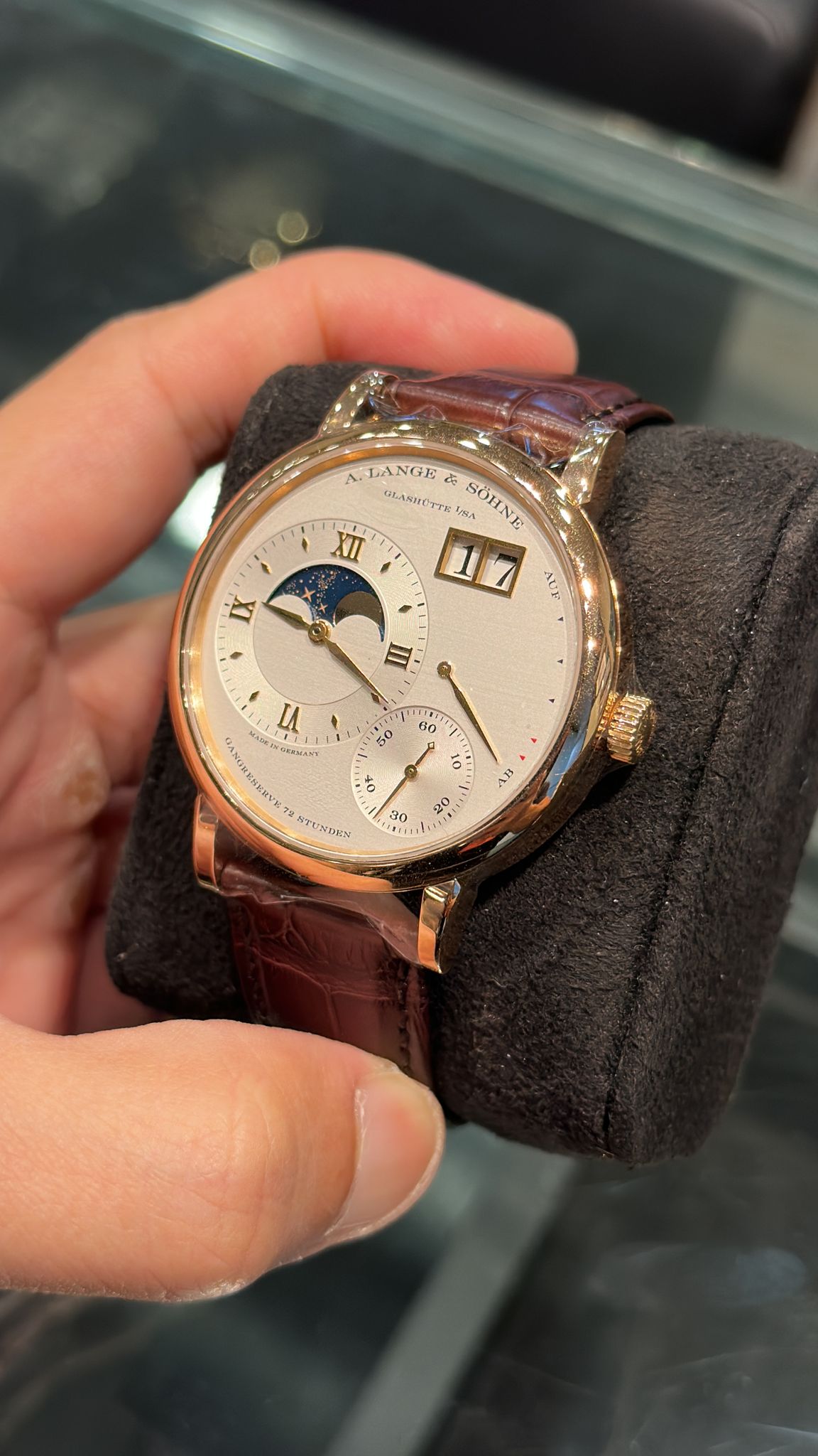 GRAND LANGE 1 MOONPHASE ROSEGOLD SILVER DIAL (2015)