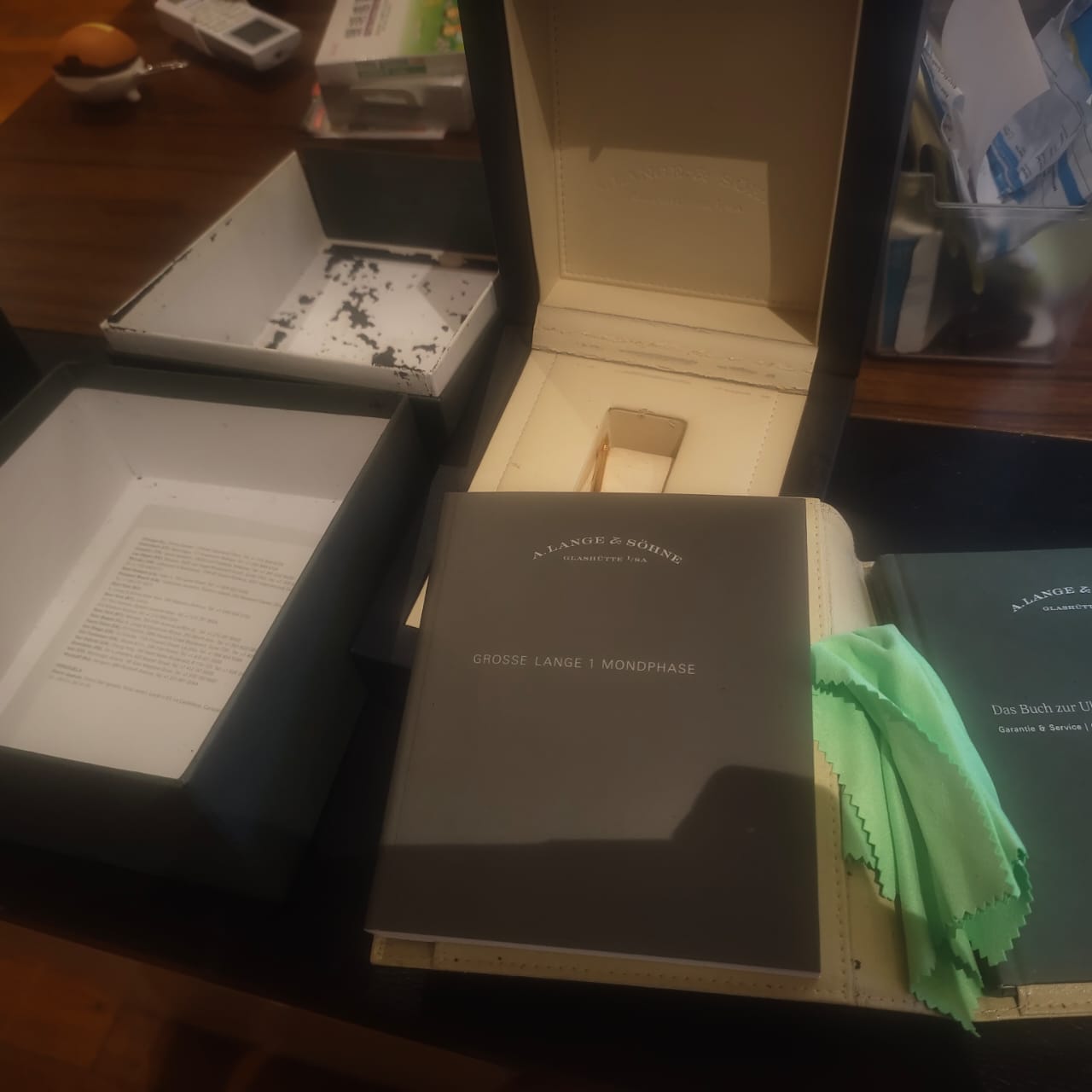 GRAND LANGE 1 MOONPHASE ROSEGOLD SILVER DIAL (2015)