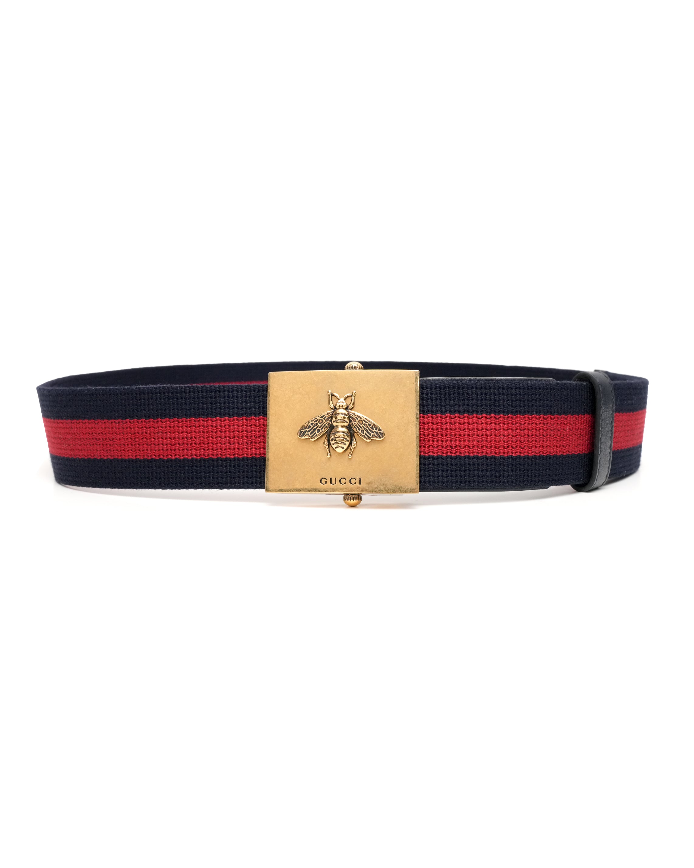 Gucci Belt Navy x Red