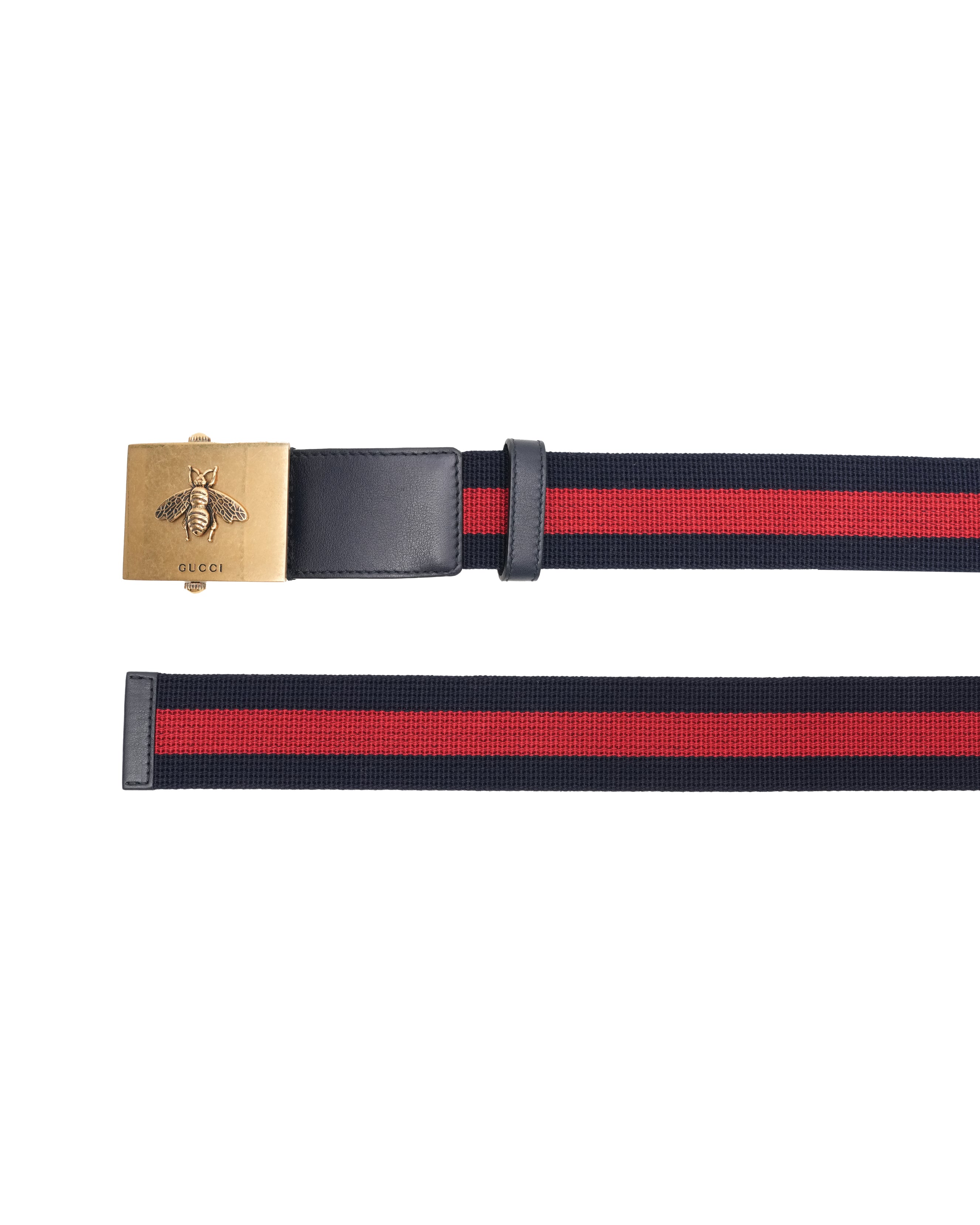 Gucci Belt Navy x Red