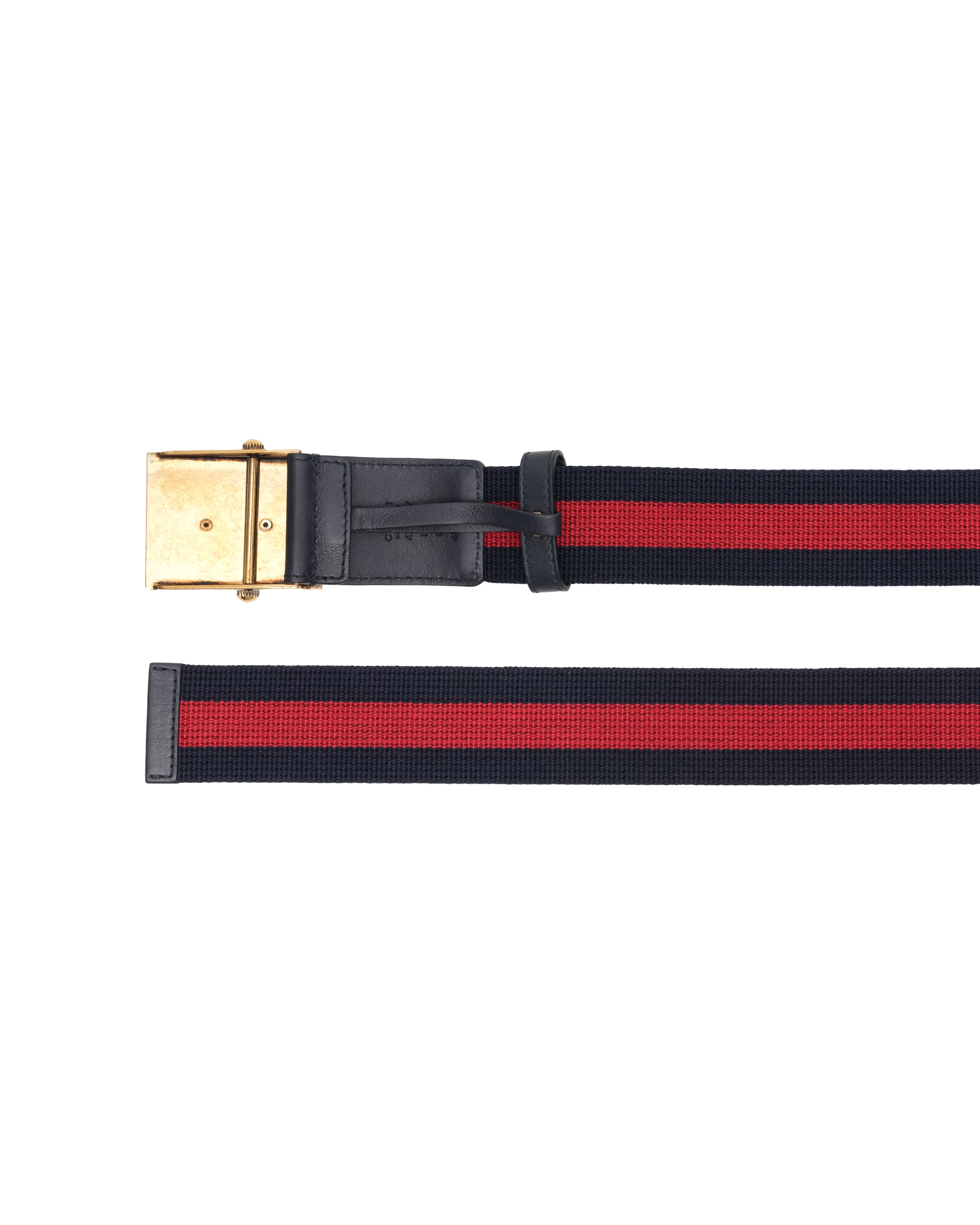 Gucci Belt Navy x Red