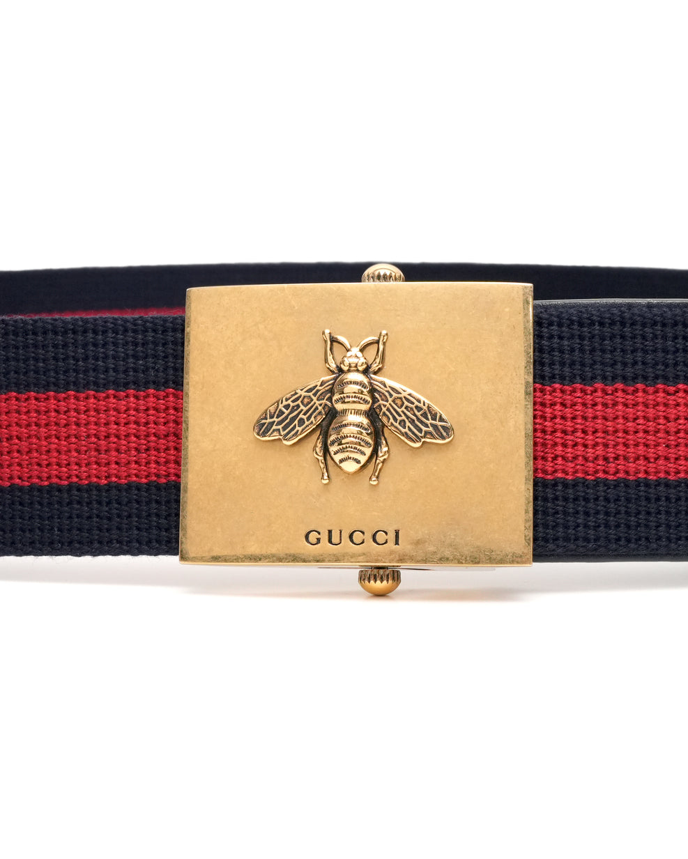 Gucci Belt Navy x Red