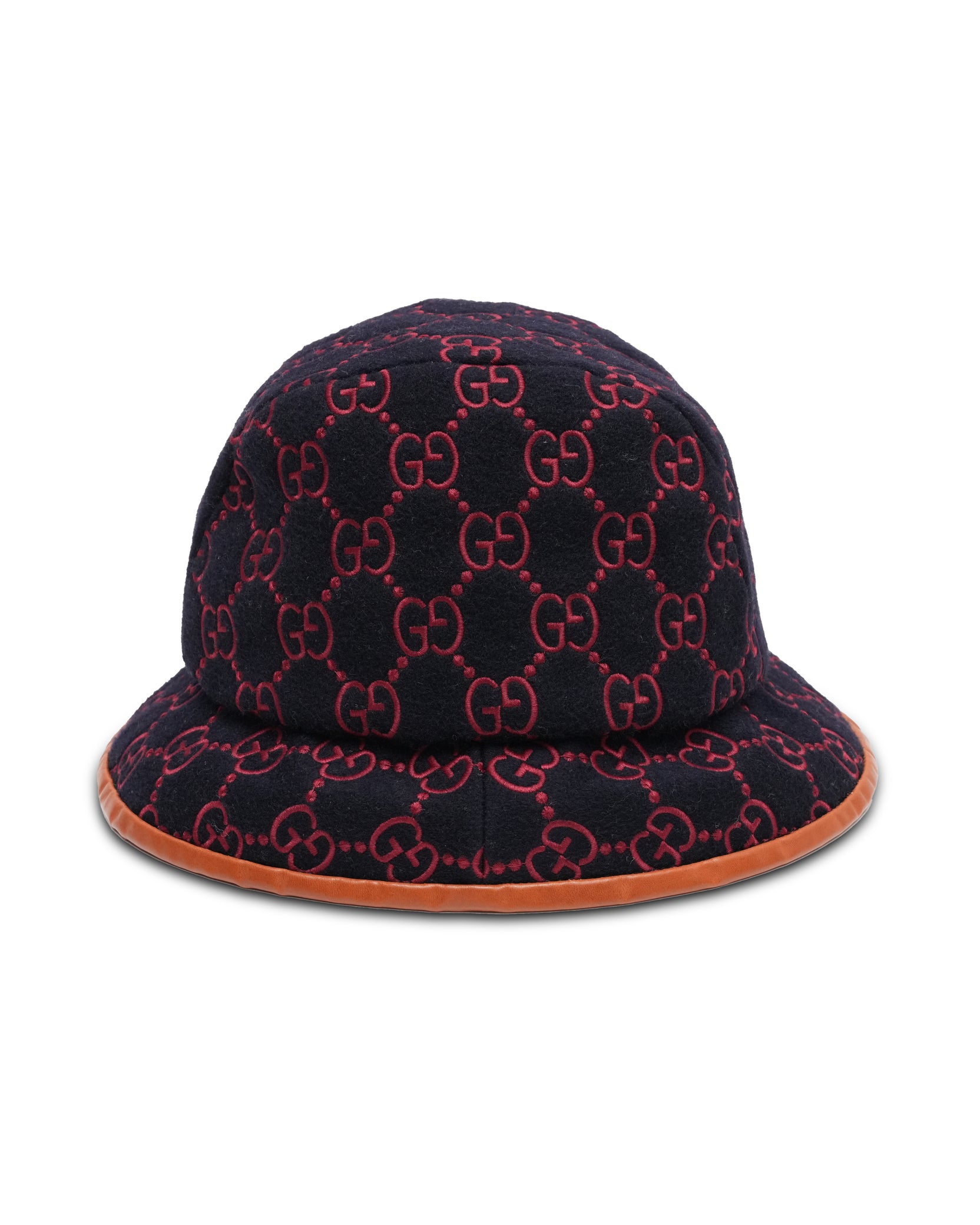 GUCCI GG BUCKET HAT NAVY X RED SIZE L - IDWX