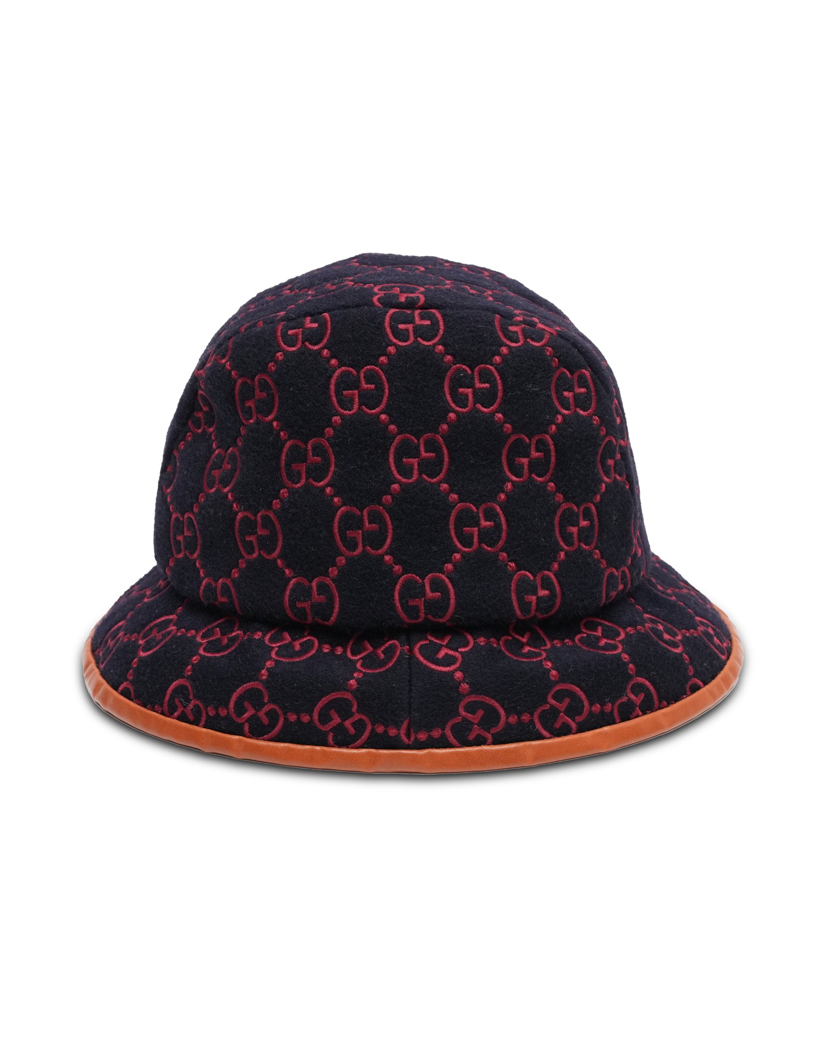 Gucci GG Bucket Hat Navy X Red