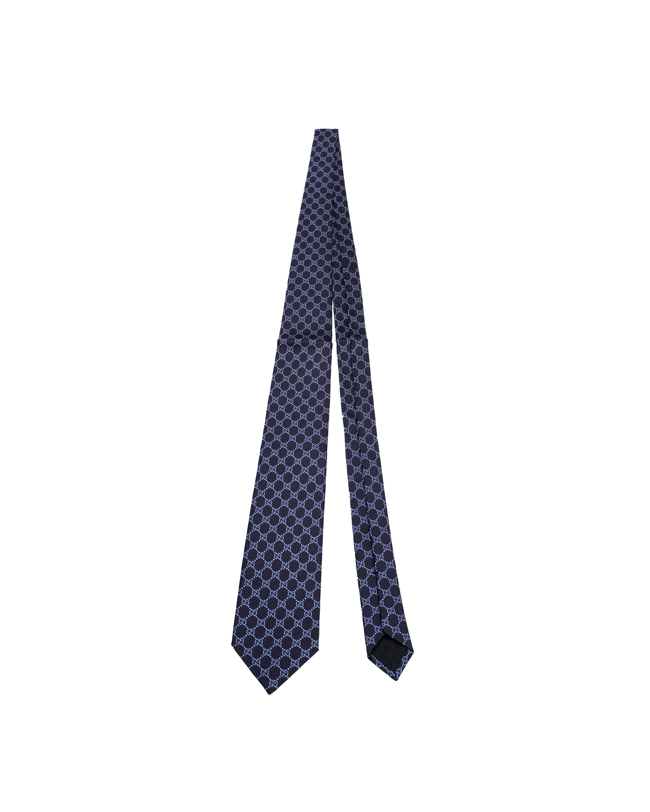 GUCCISSIMA NECKTIE SILK NAVY X BLUE