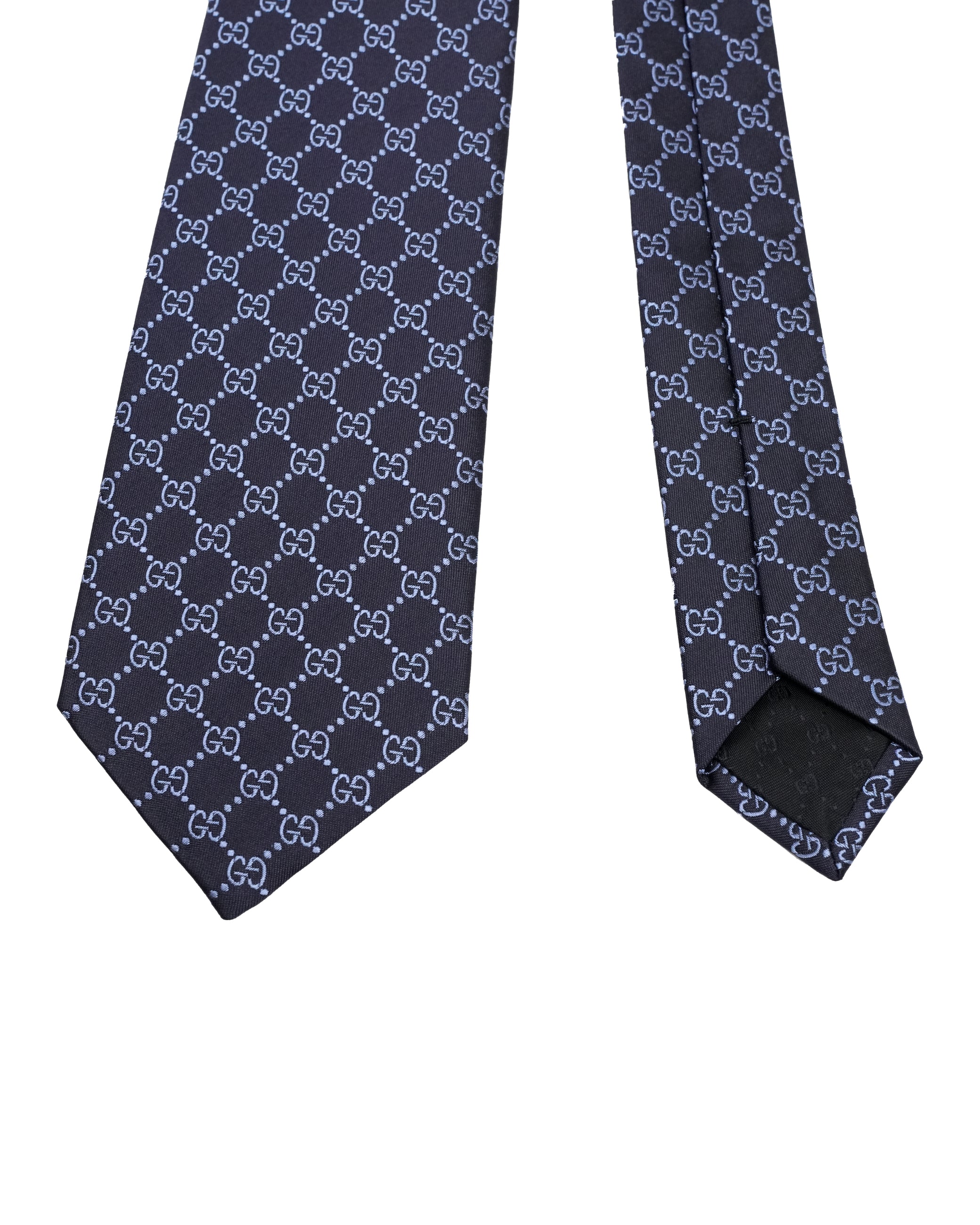 GUCCISSIMA NECKTIE SILK NAVY X BLUE