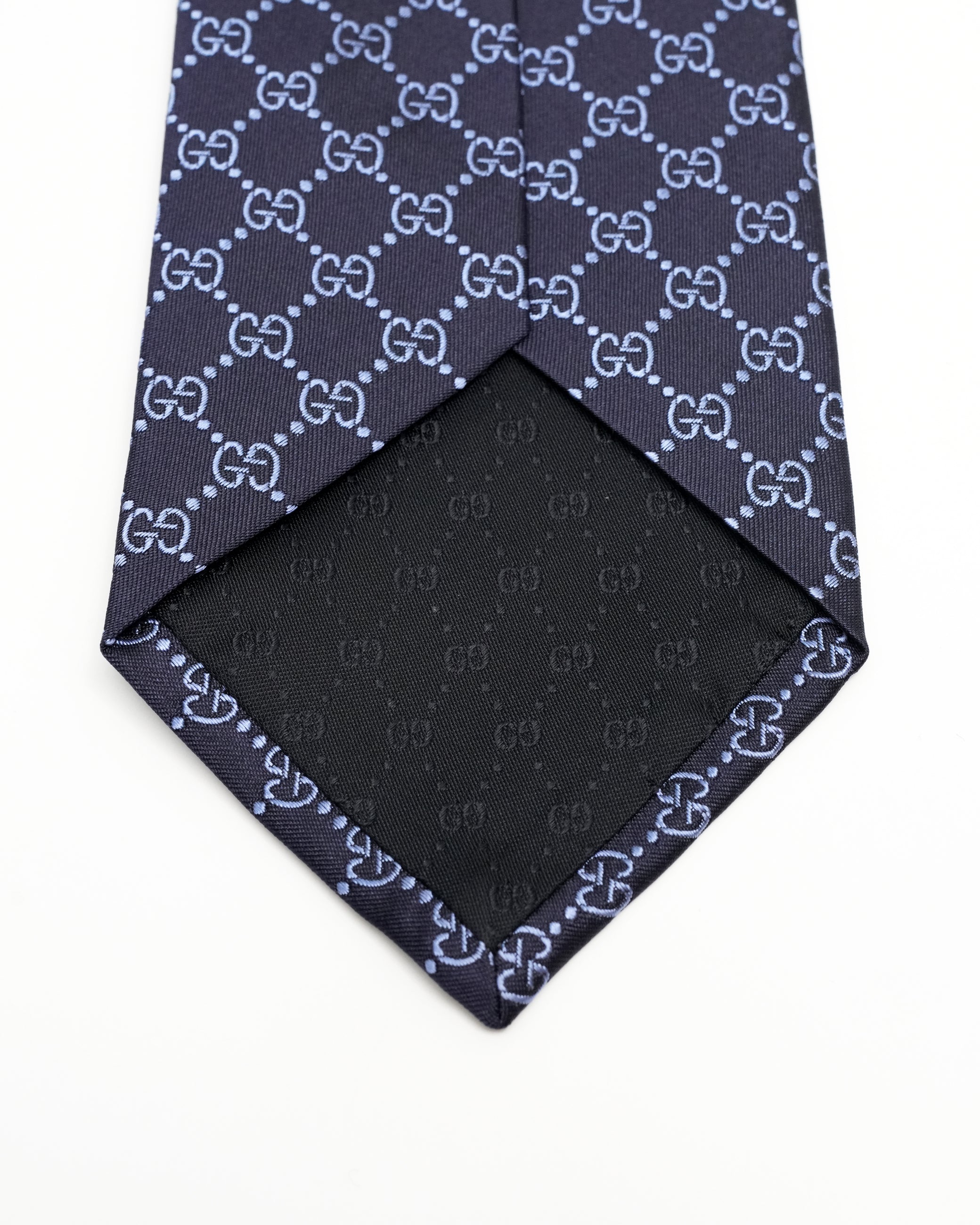 GUCCISSIMA NECKTIE SILK NAVY X BLUE