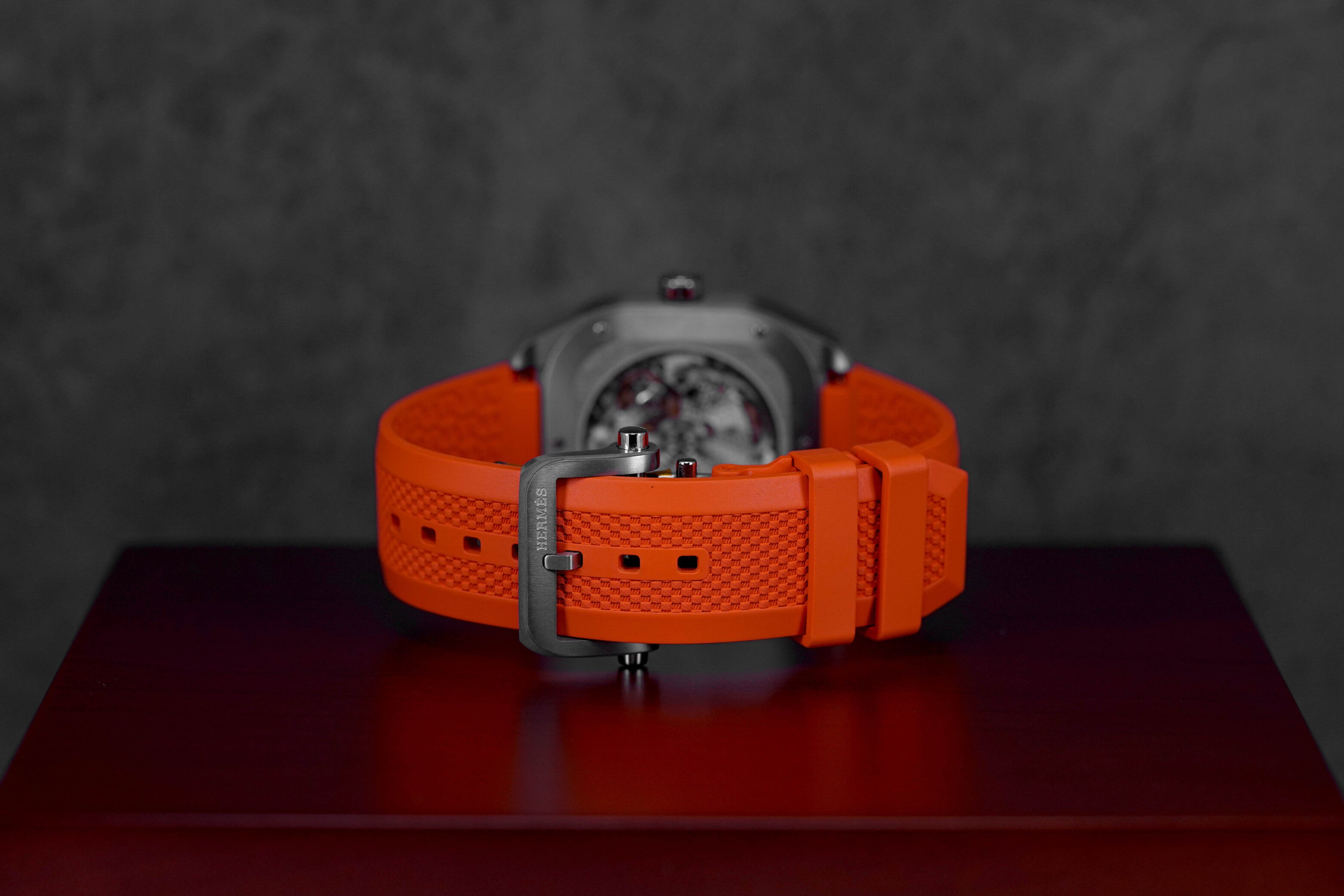 H08 TITANIUM BLACK DIAL ORANGE RUBBER STRAP (2023)