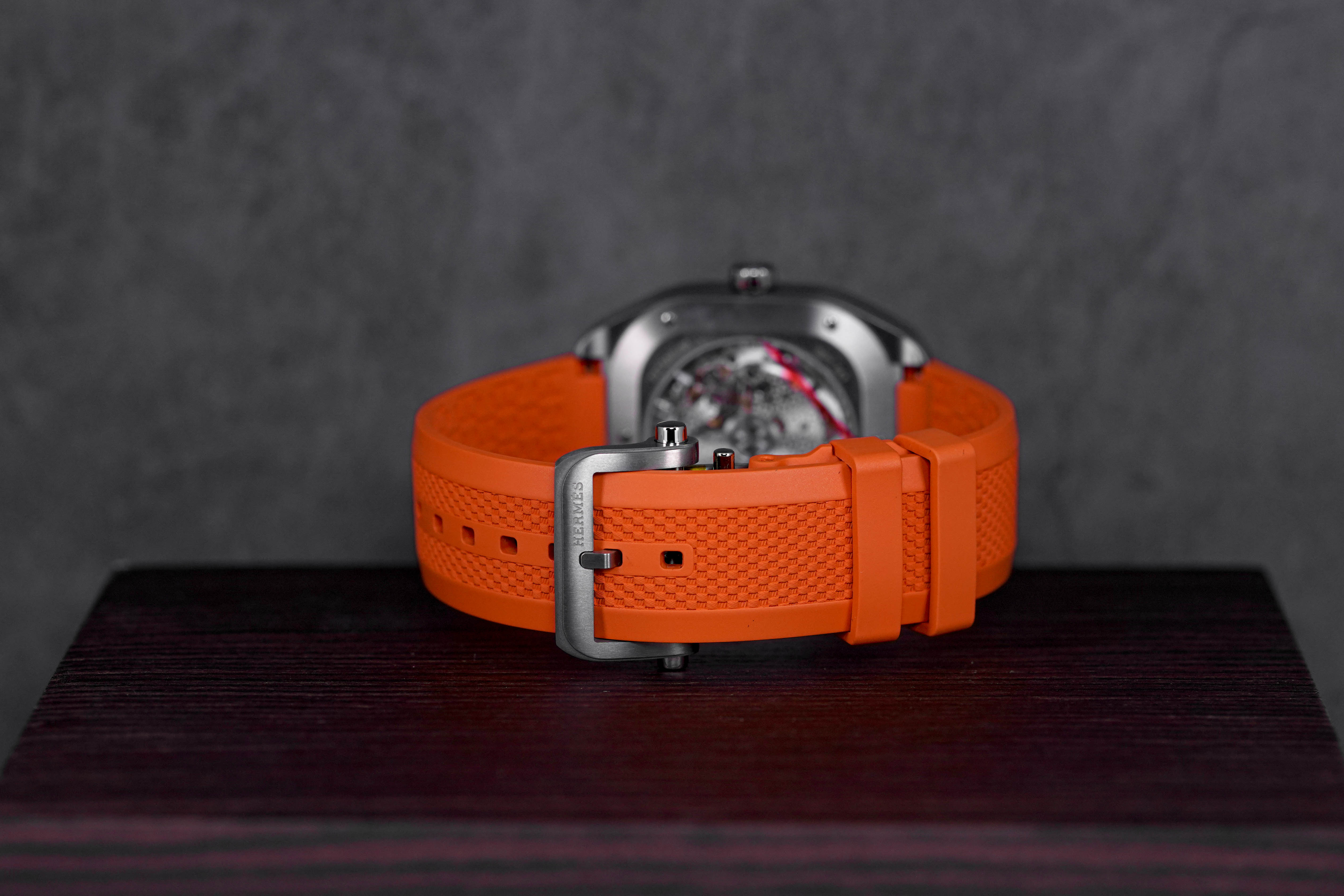 H08 TITANIUM BLACK DIAL ORANGE RUBBER STRAP (2023)