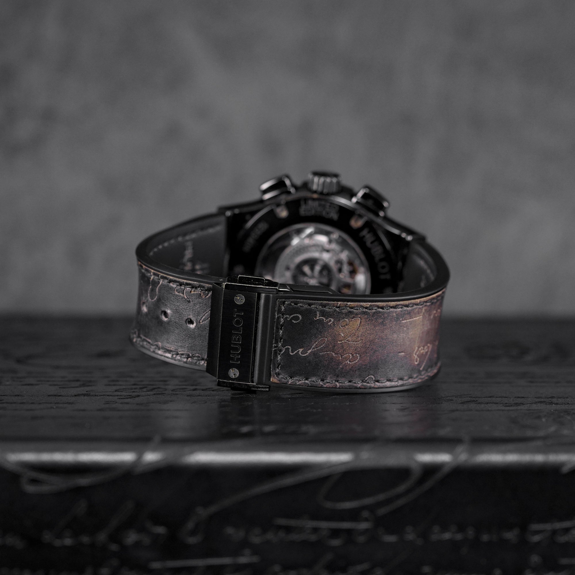 CLASSIC FUSION CHRONOGRAPH 45MM BERLUTI SCRITTO ALL BLACK (UNDATED)