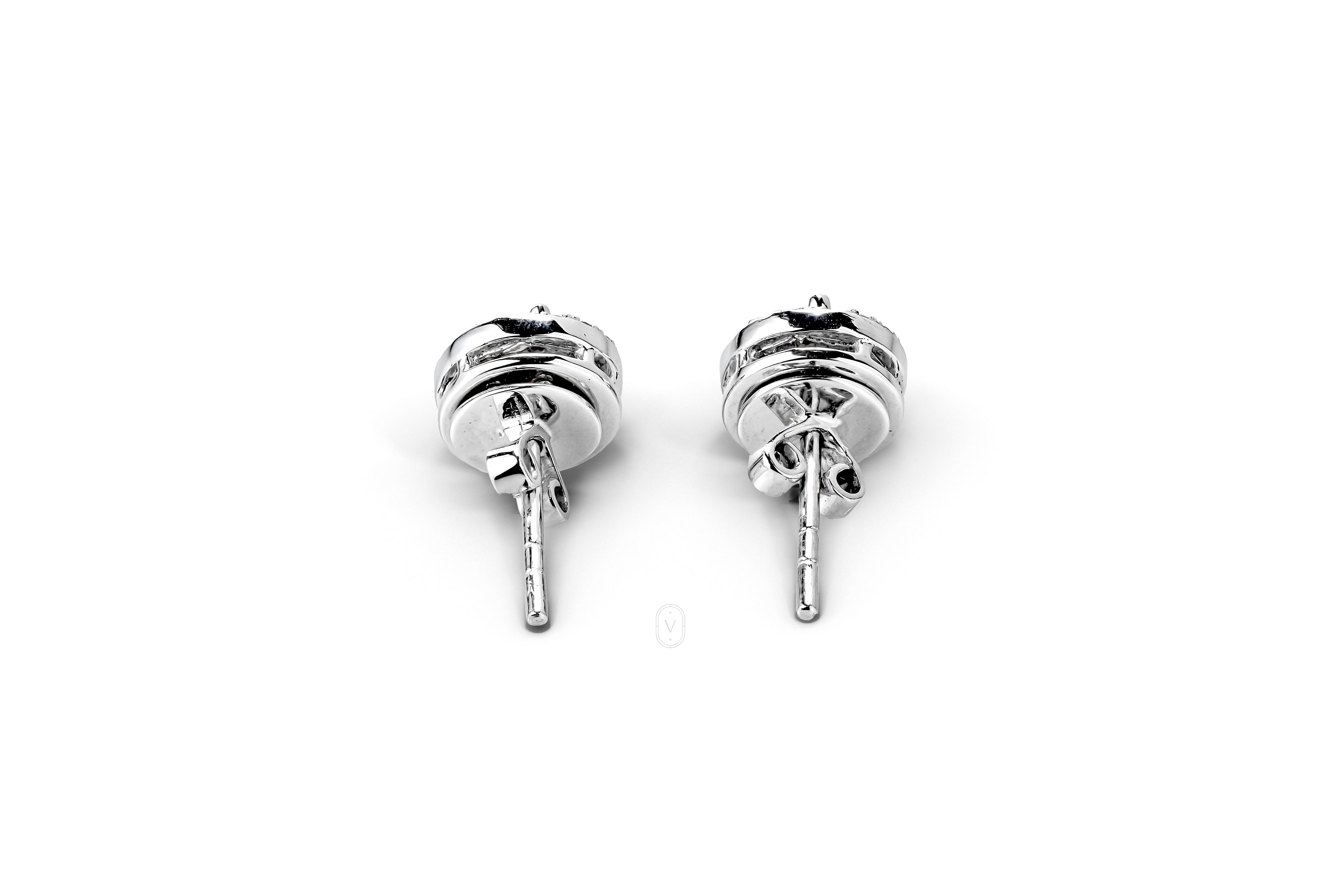 Halo Earrings Round