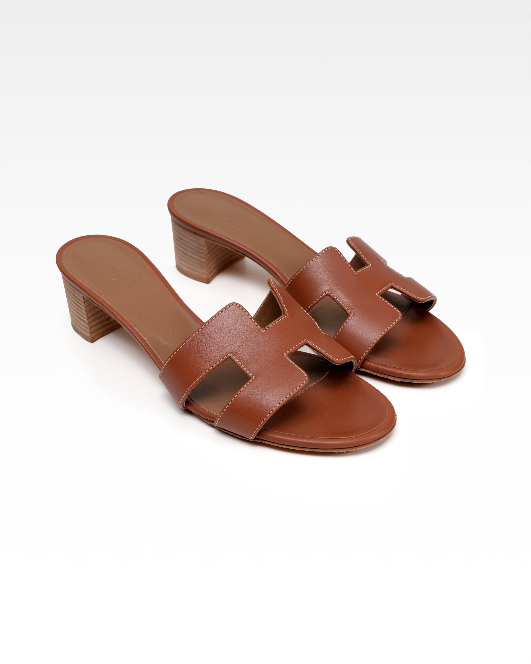 OASIS LEATHER SANDALS LADIES BROWN