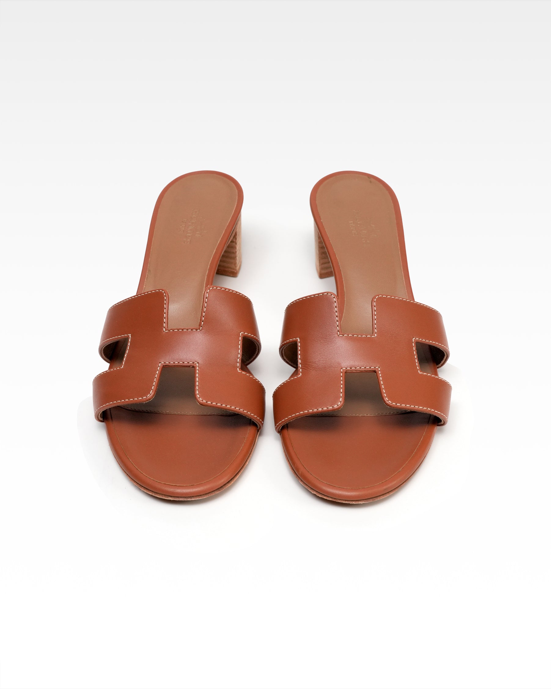 OASIS LEATHER SANDALS LADIES BROWN