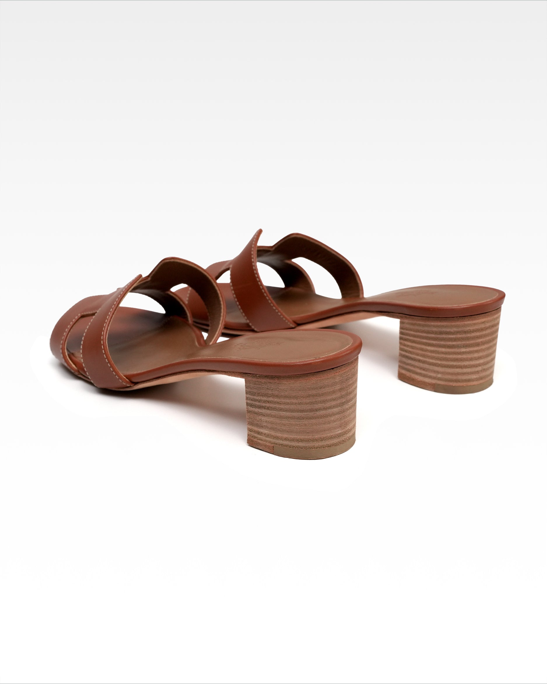 OASIS LEATHER SANDALS LADIES BROWN