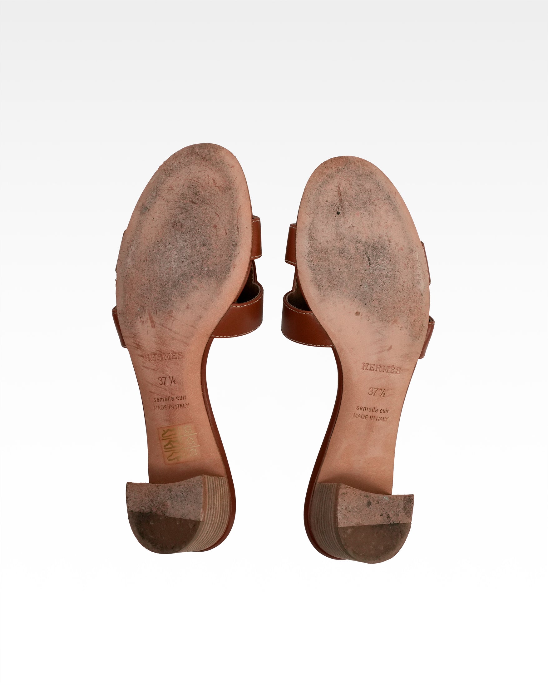 OASIS LEATHER SANDALS LADIES BROWN