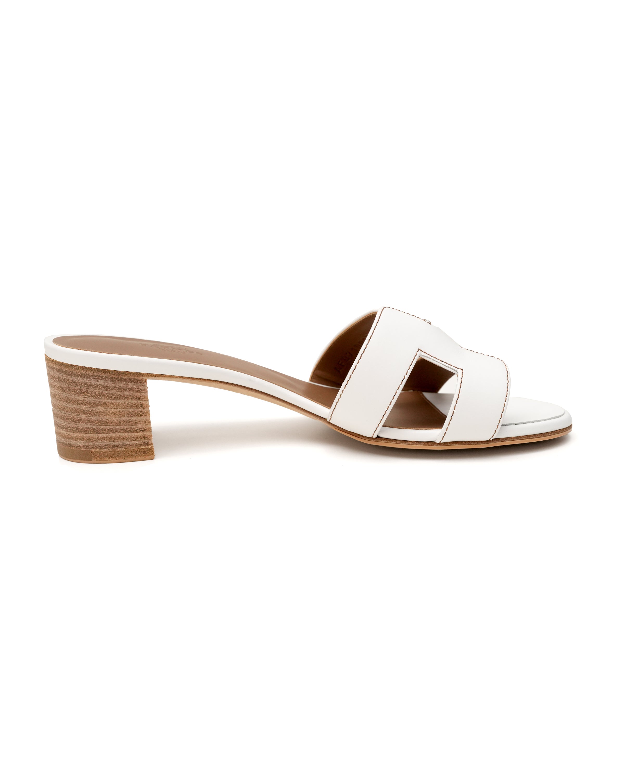 OASIS LEATHER SANDAL WHITE SIZE 37 WITH BOX