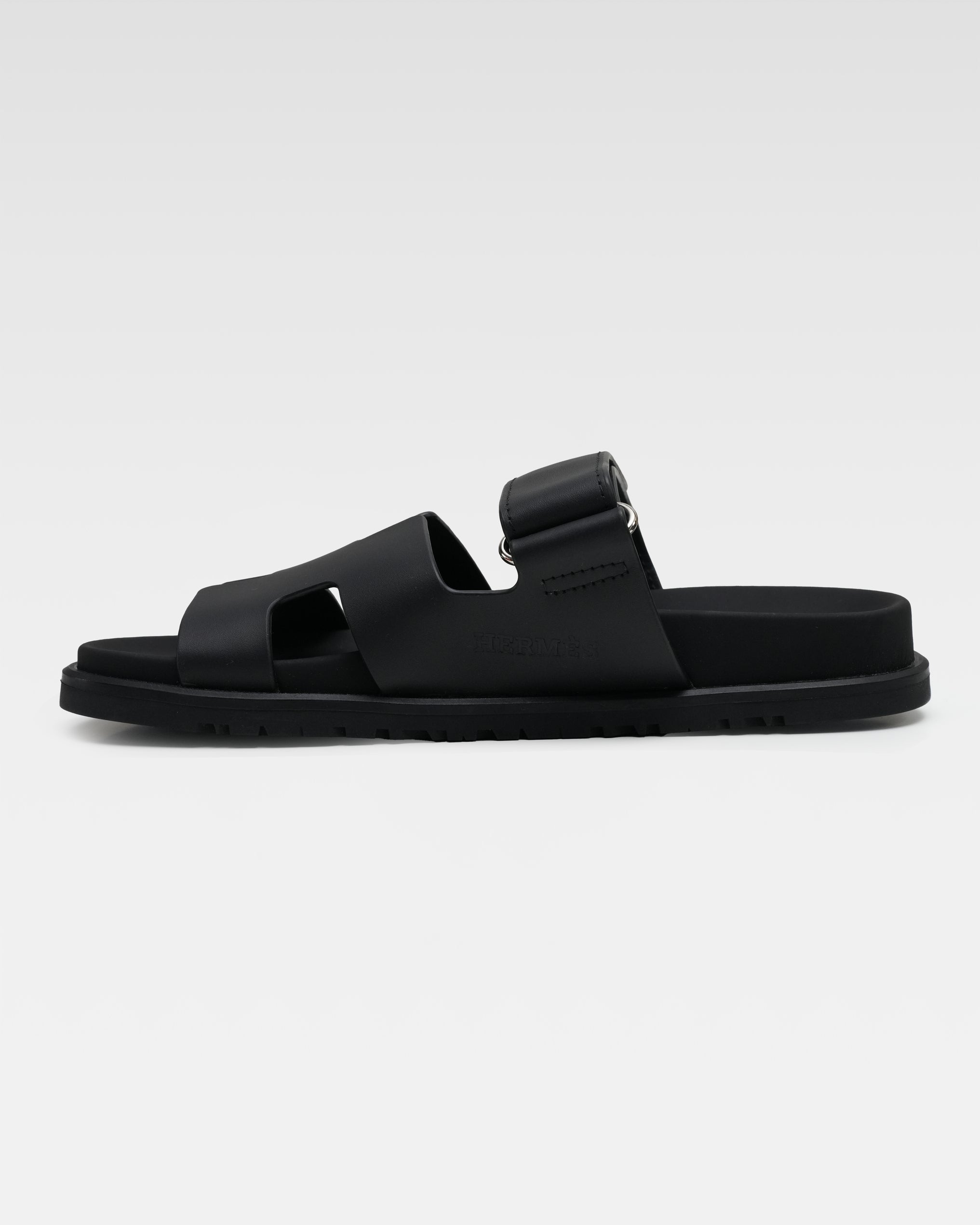 CHYPRE LEATHER SANDALS LADIES BLACK VELCRO STRAP