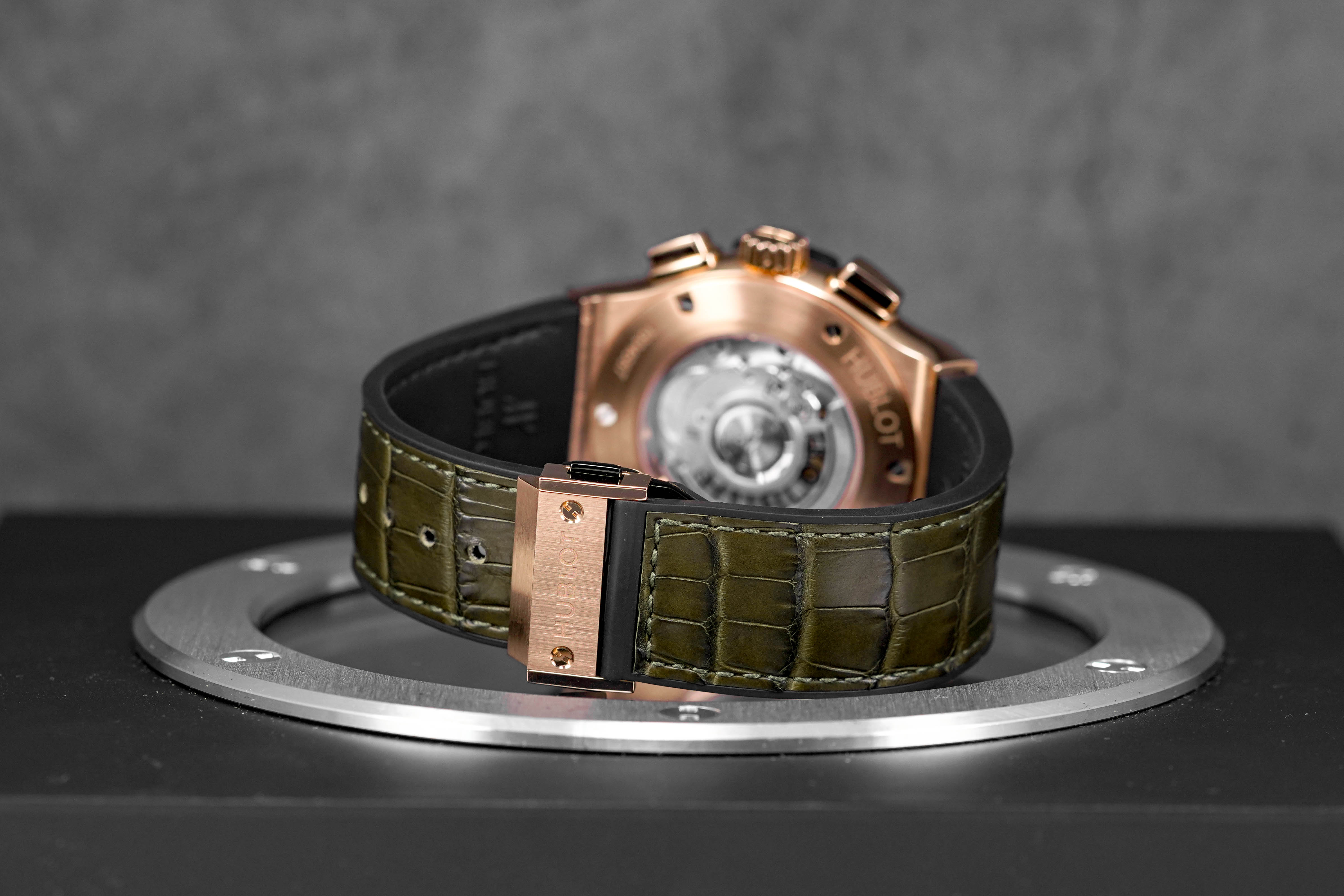 Harga Hublot Classic Fusion Chronograph King Gold Green