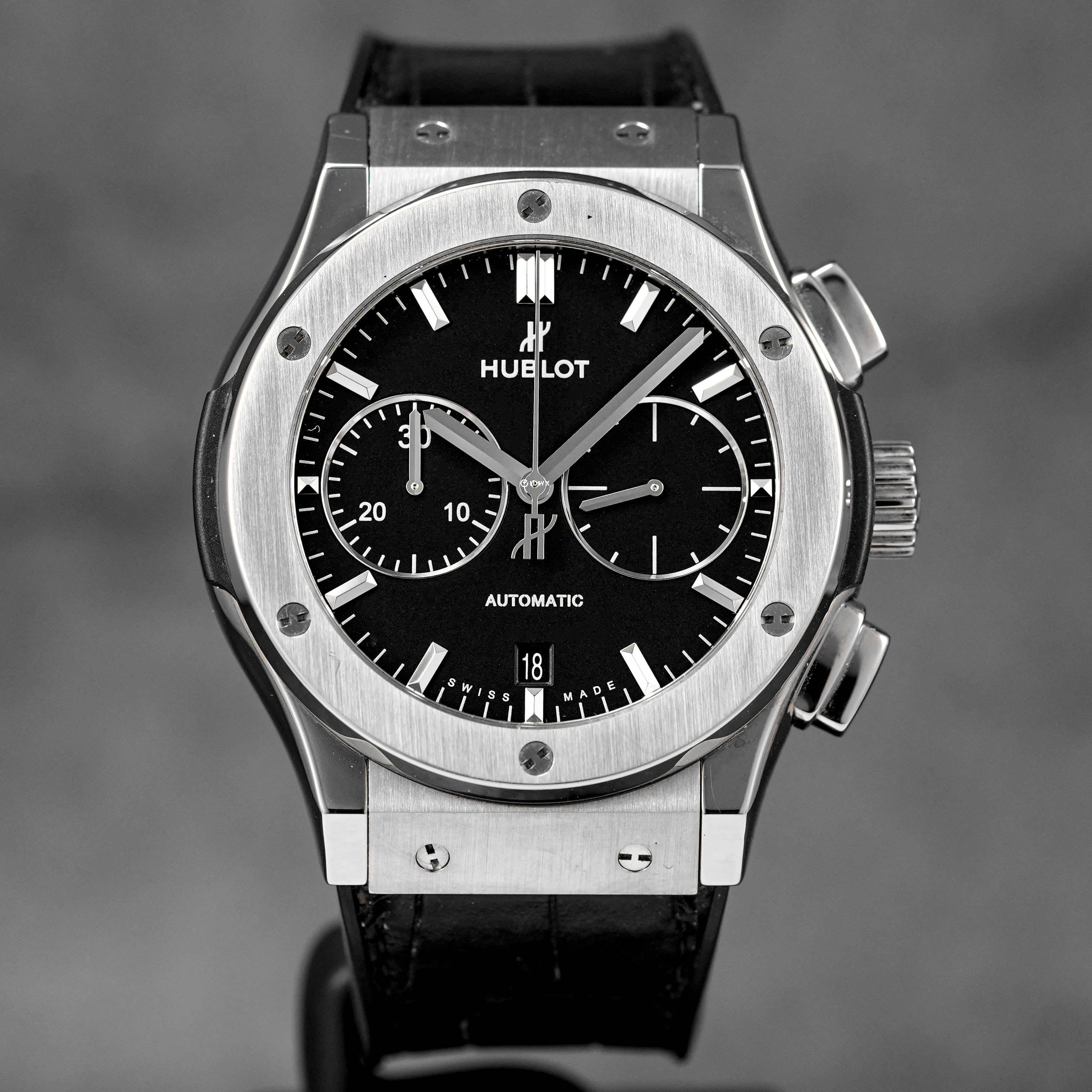 HUBLOT CLASSIC FUSION 45MM TITANIUM CHRONOGRAPH BLACK DIAL (2016