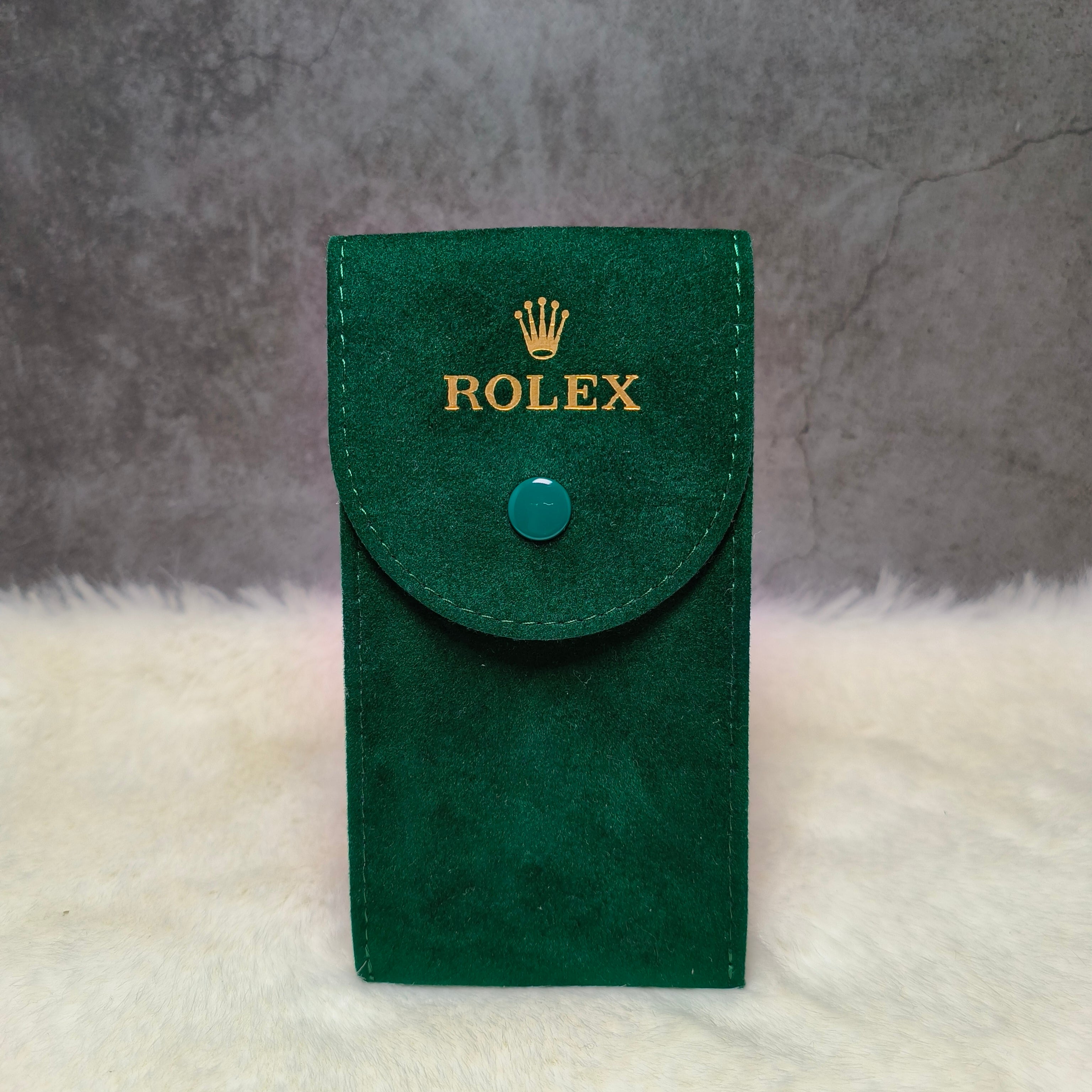 Rolex green pouch sale